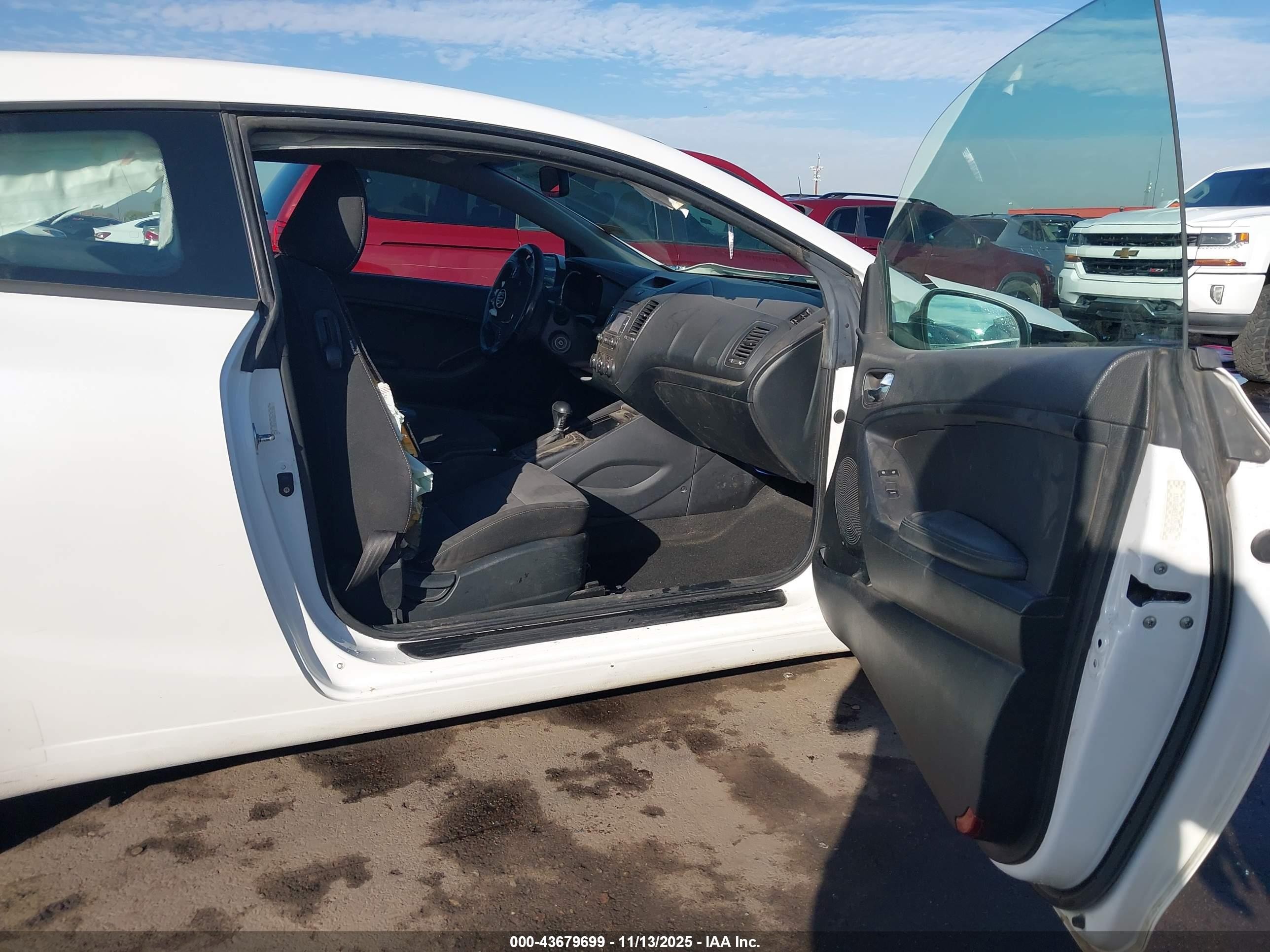 2014 Kia Forte Koup Ex Белый vin: KNAFX6A83E5251065