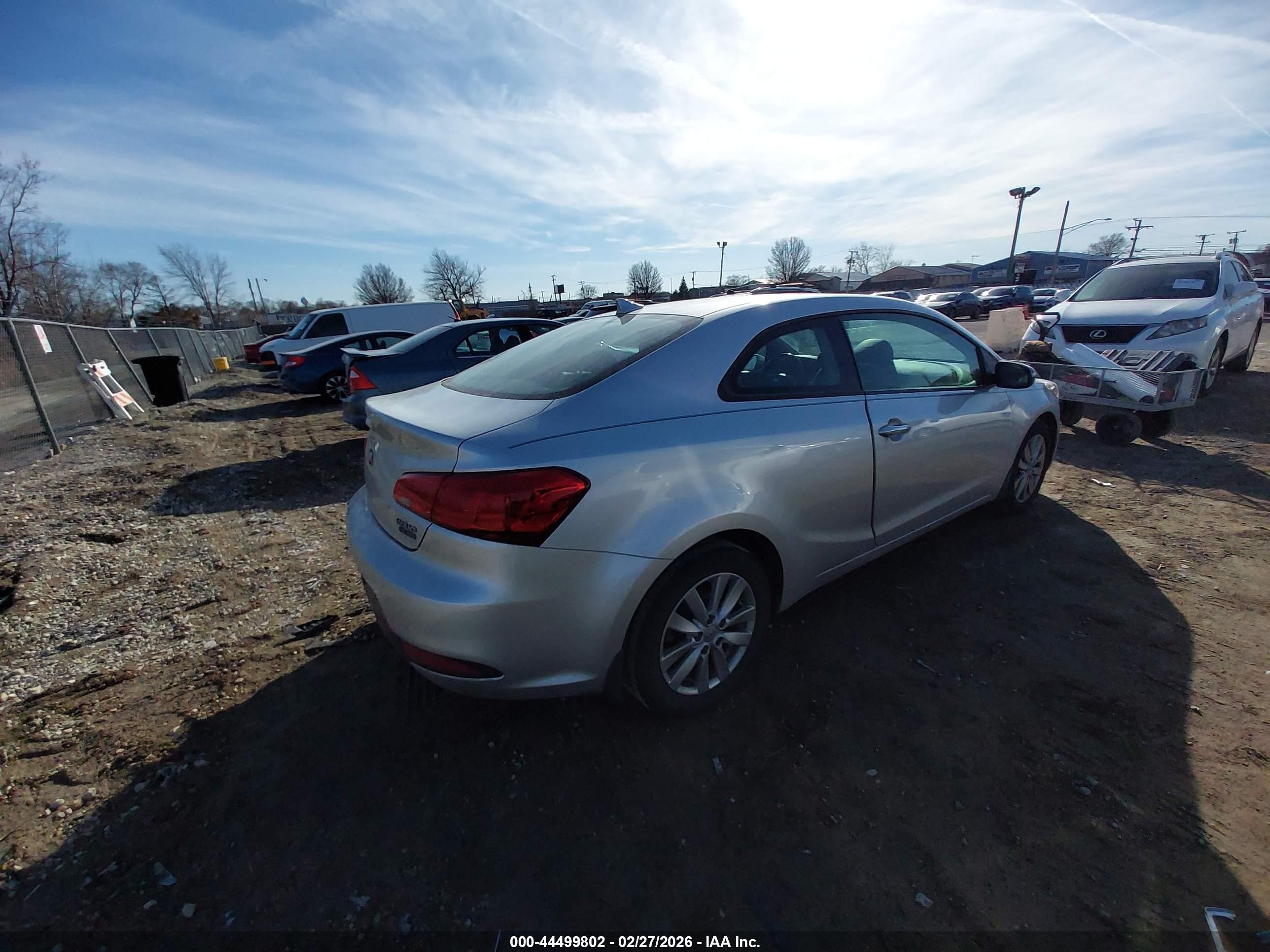 2014 Kia Forte Koup Ex Silver vin: KNAFX6A84E5160144