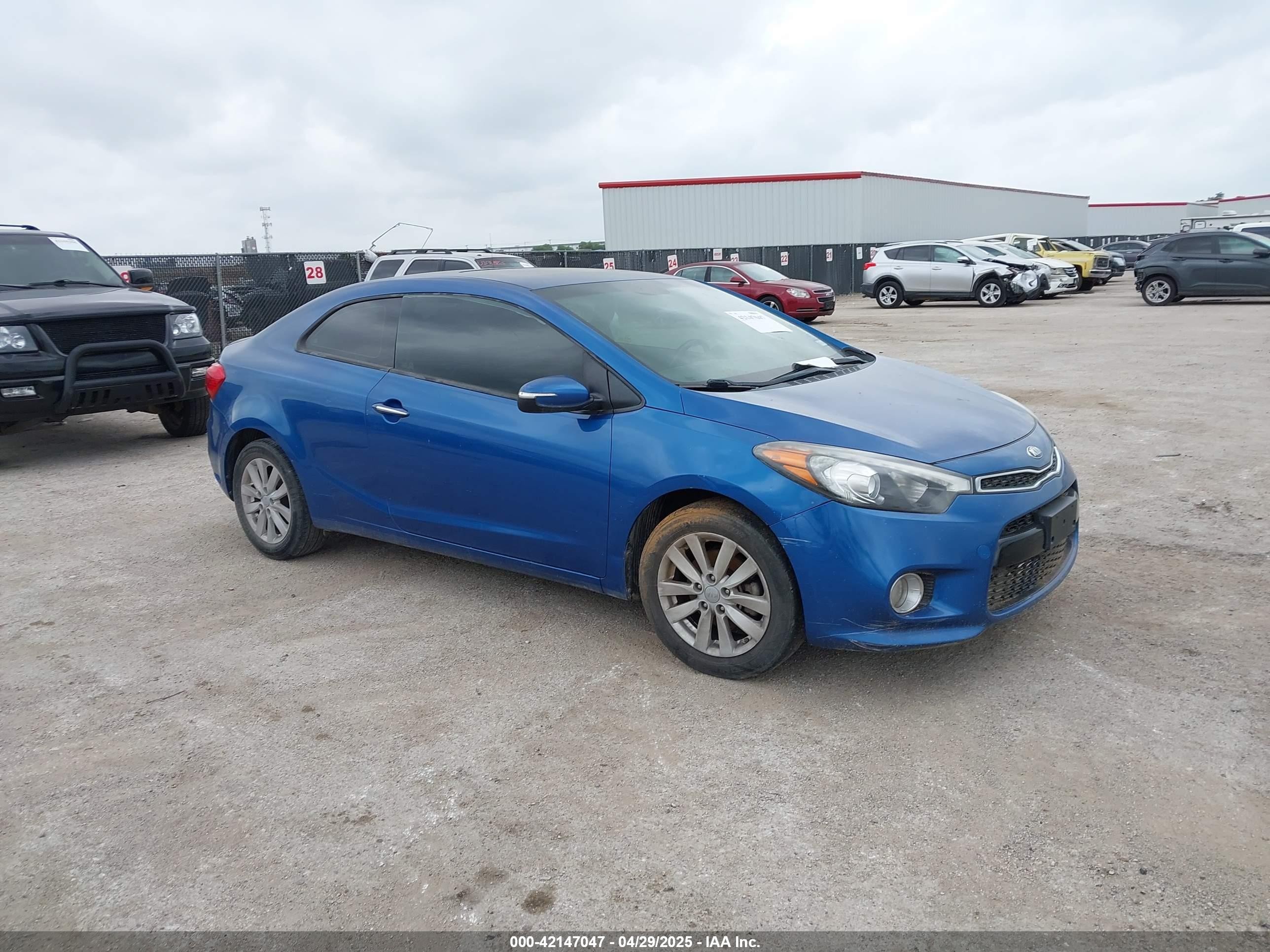 2014 Kia Forte Koup Ex Blue vin: KNAFX6A86E5159643