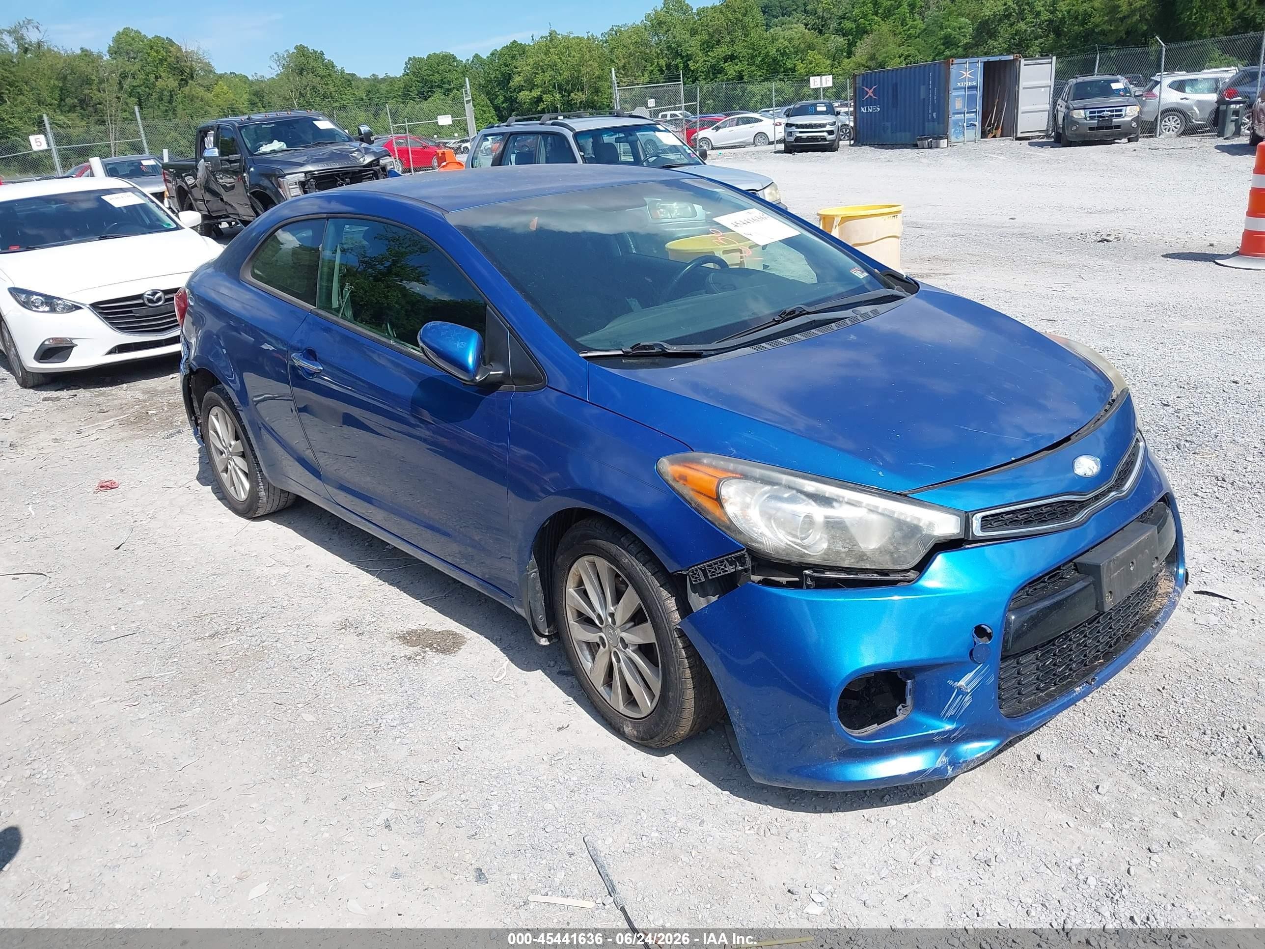 2014 Kia Forte Koup Ex Blue vin: KNAFX6A86E5175437