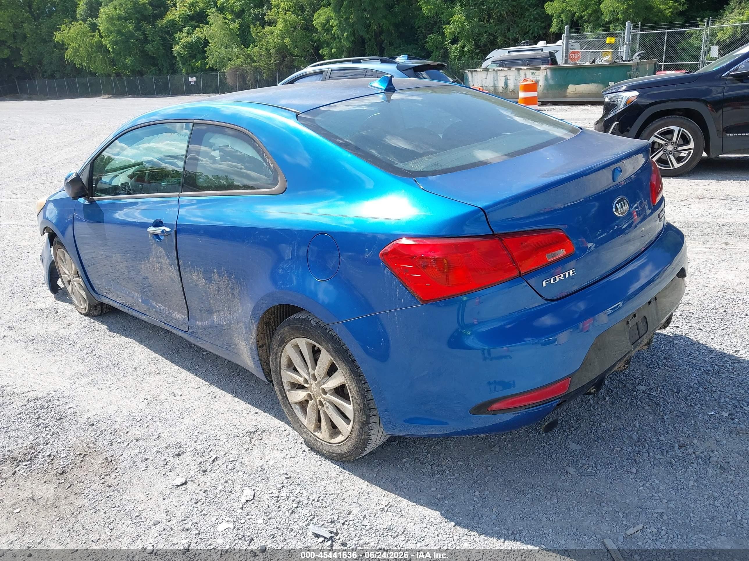 2014 Kia Forte Koup Ex Blue vin: KNAFX6A86E5175437