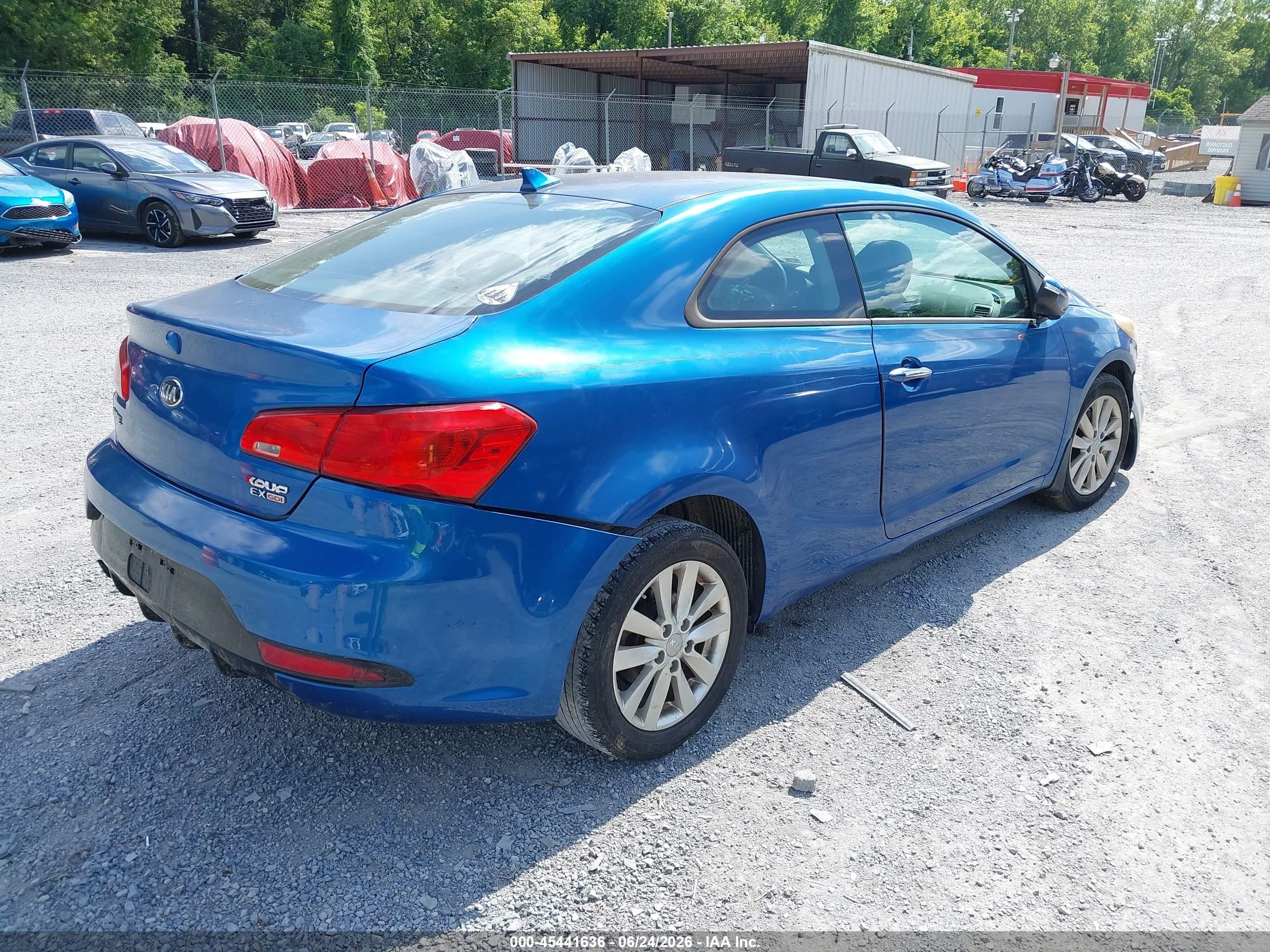 2014 Kia Forte Koup Ex Blue vin: KNAFX6A86E5175437