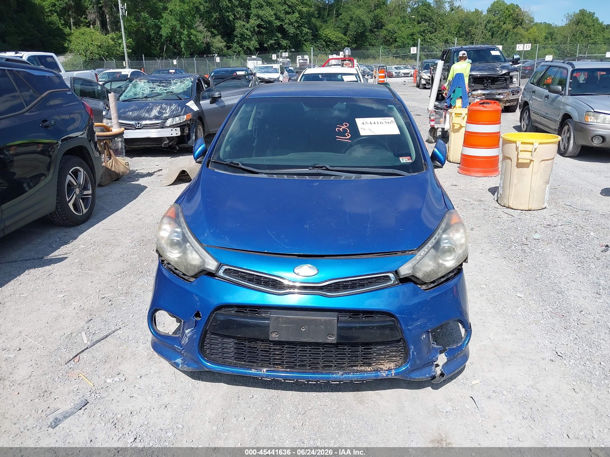 2014 Kia Forte Koup Ex Blue vin: KNAFX6A86E5175437