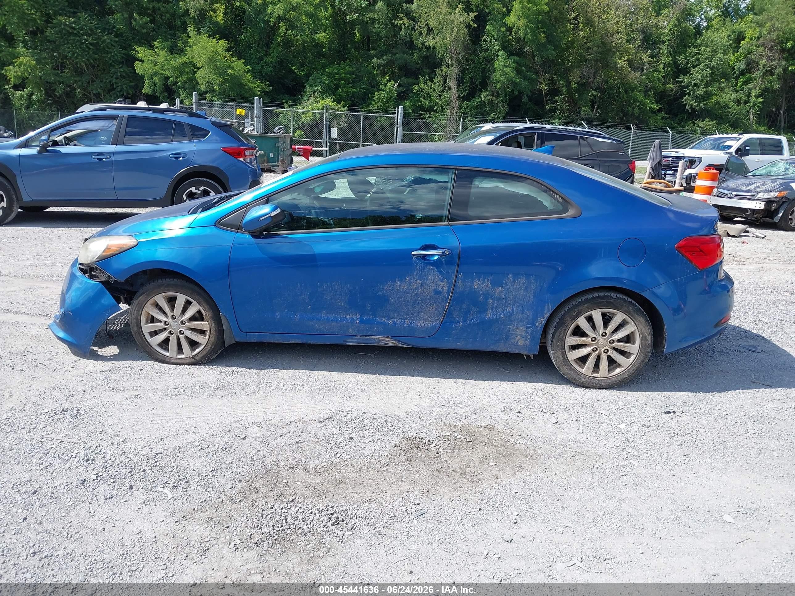 2014 Kia Forte Koup Ex Blue vin: KNAFX6A86E5175437