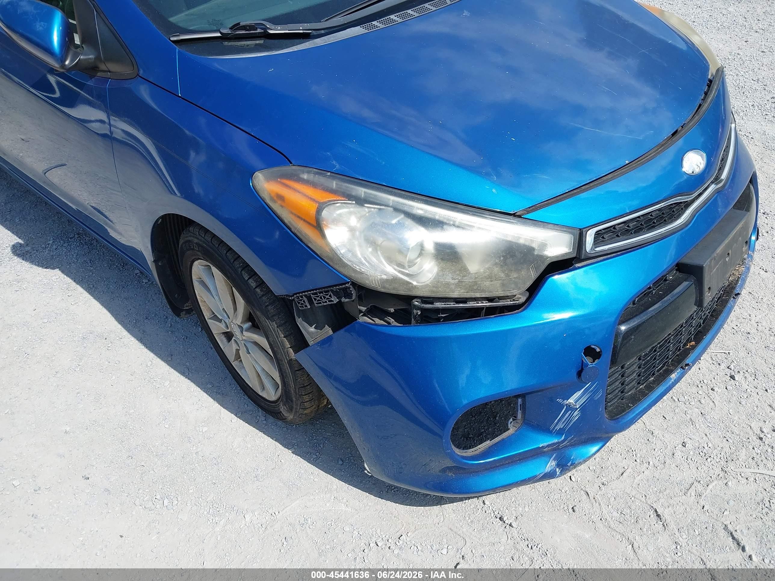2014 Kia Forte Koup Ex Blue vin: KNAFX6A86E5175437