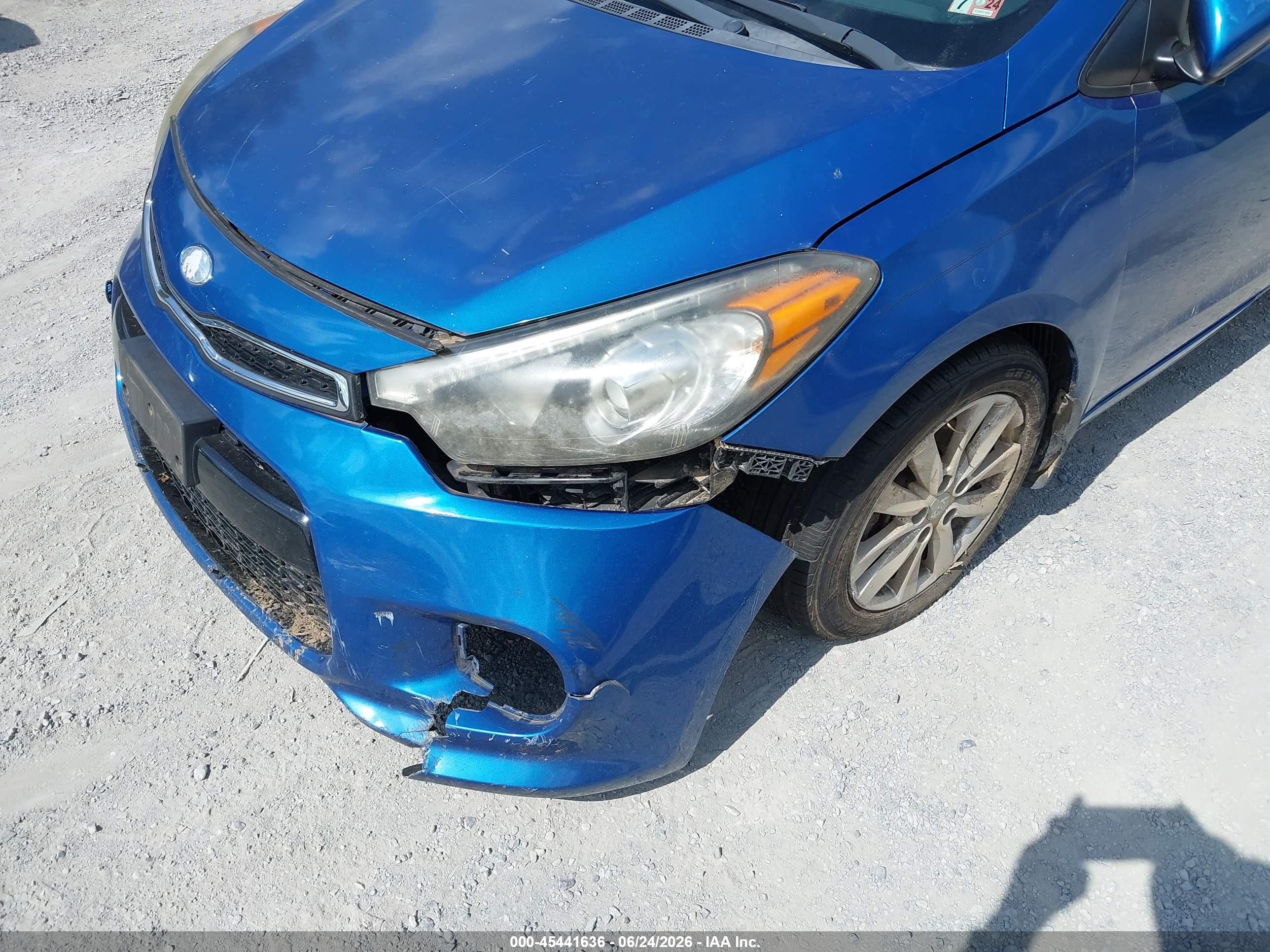 2014 Kia Forte Koup Ex Blue vin: KNAFX6A86E5175437