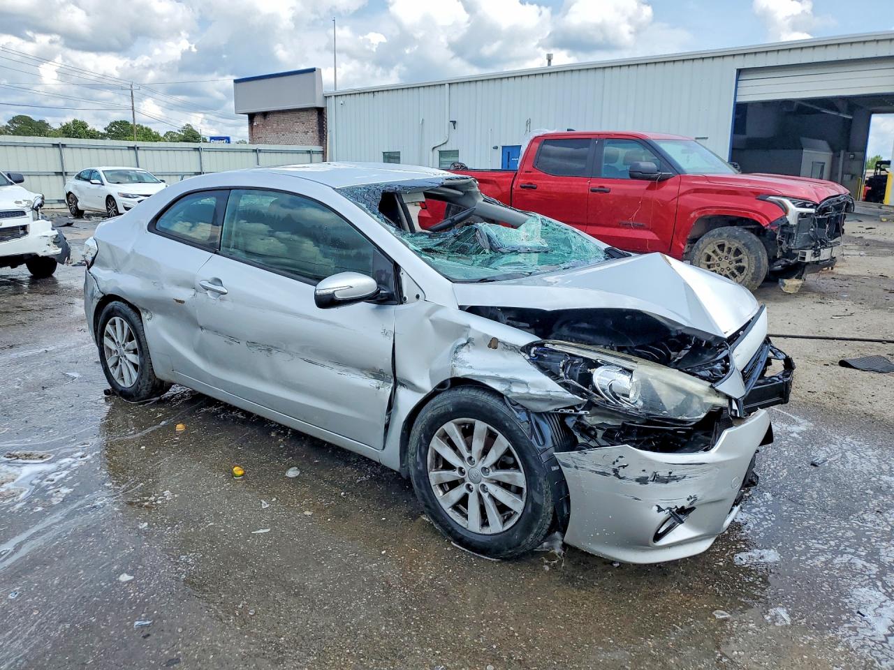 2014 Kia Forte Ex Silver vin: KNAFX6A86E5195378