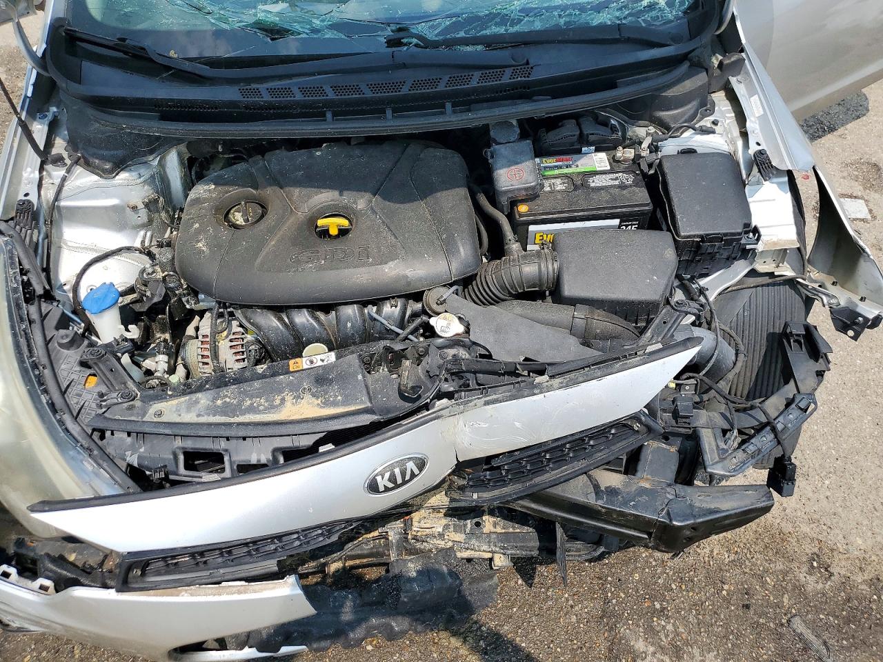 2014 Kia Forte Ex Silver vin: KNAFX6A86E5195378