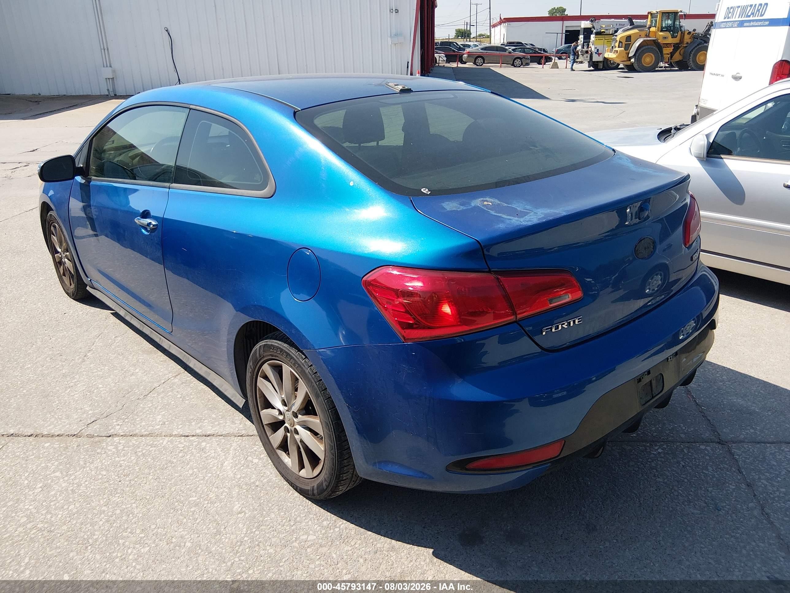 2014 Kia Forte Koup Ex Blue vin: KNAFX6A86E5230436