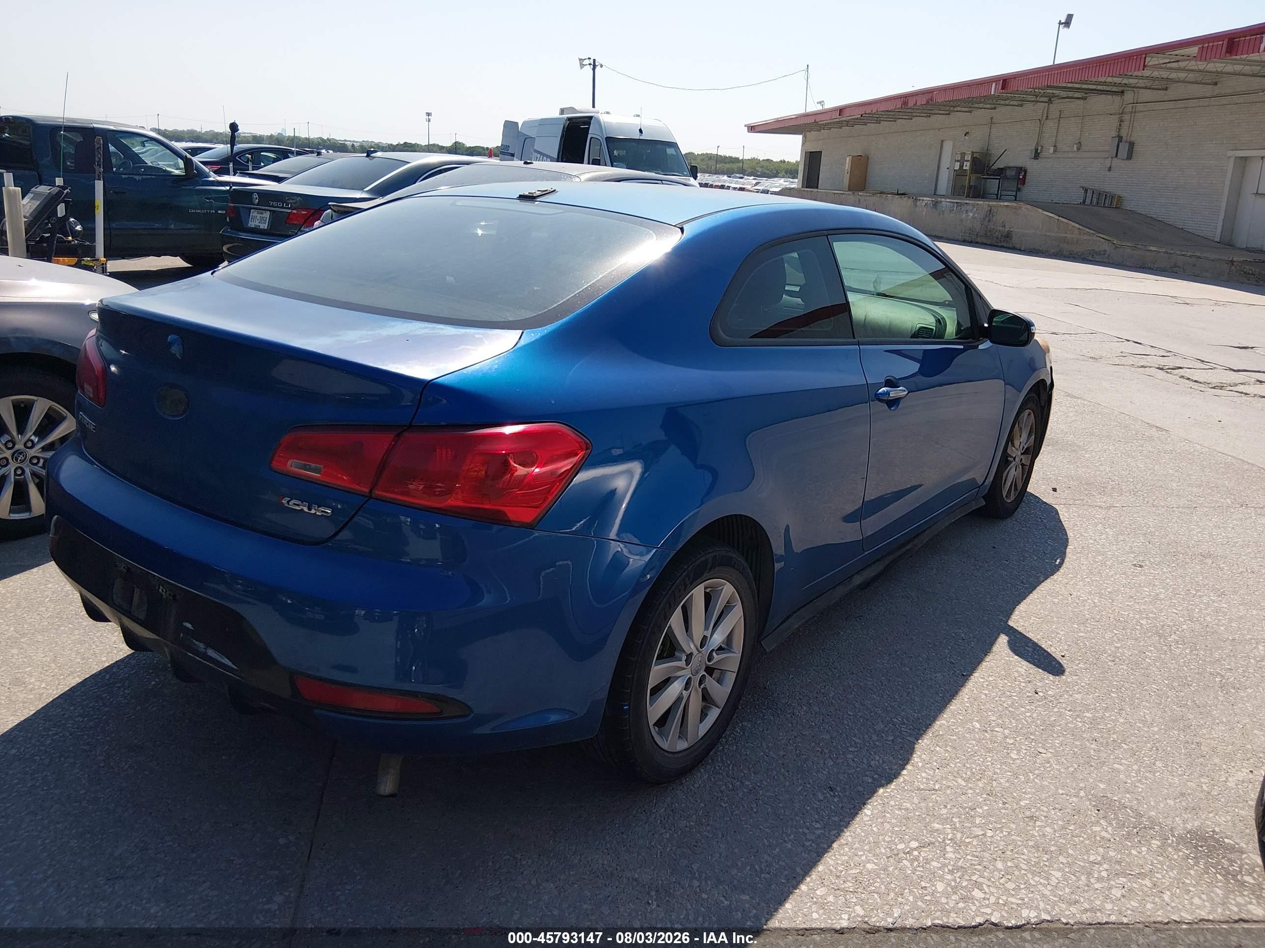 2014 Kia Forte Koup Ex Blue vin: KNAFX6A86E5230436