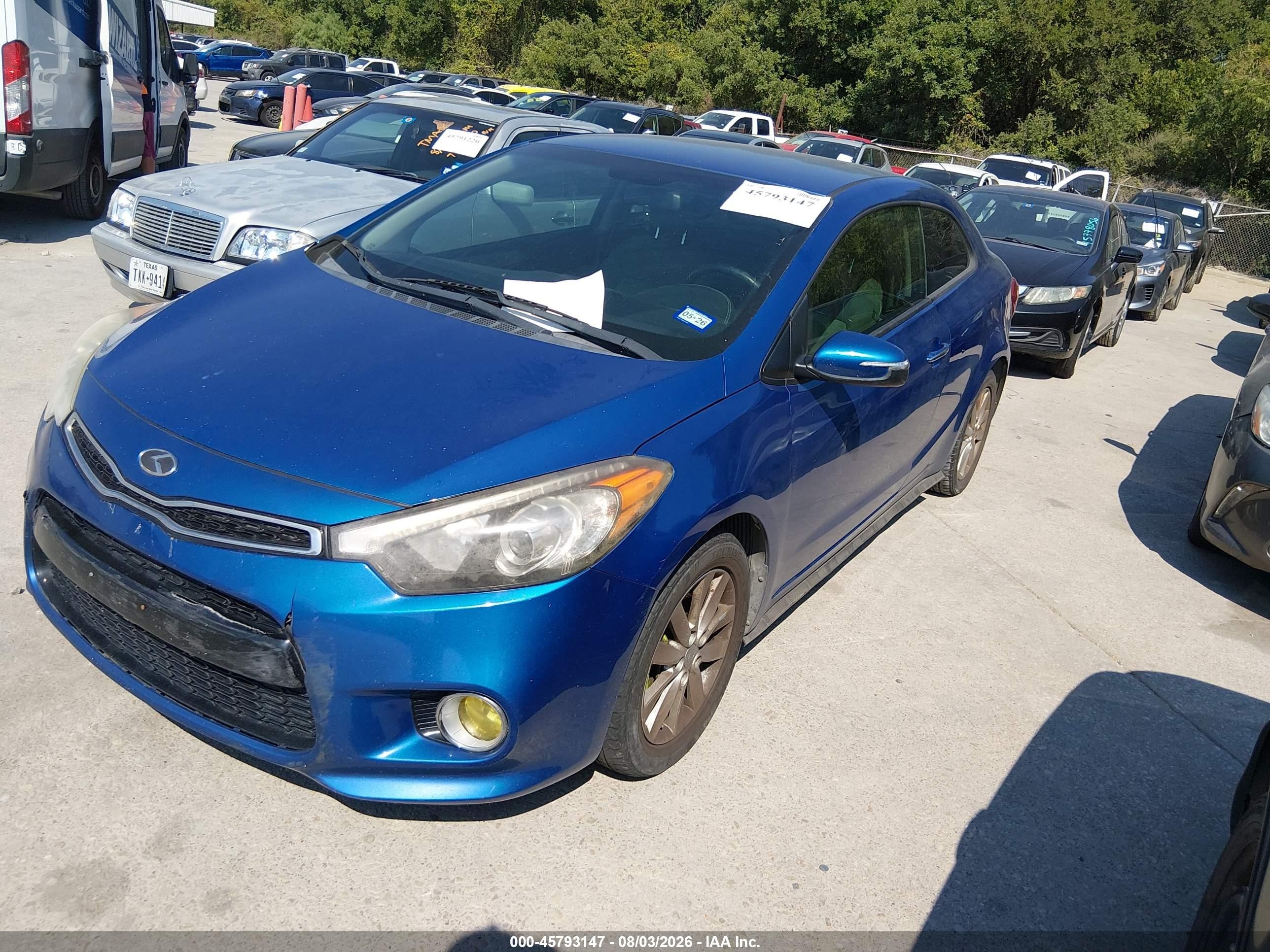 2014 Kia Forte Koup Ex Blue vin: KNAFX6A86E5230436