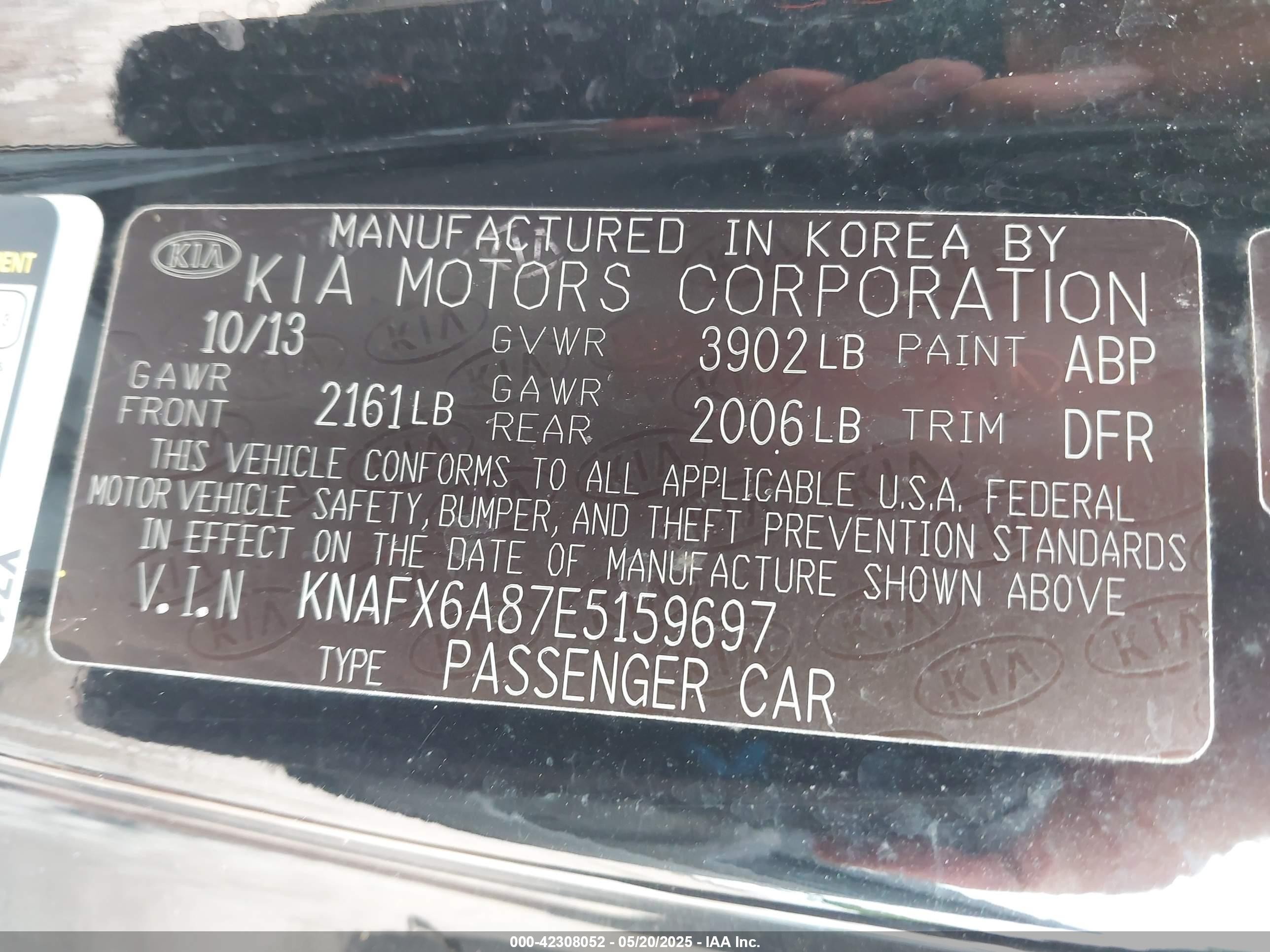 2014 Kia Forte Koup Ex Black vin: KNAFX6A87E5159697