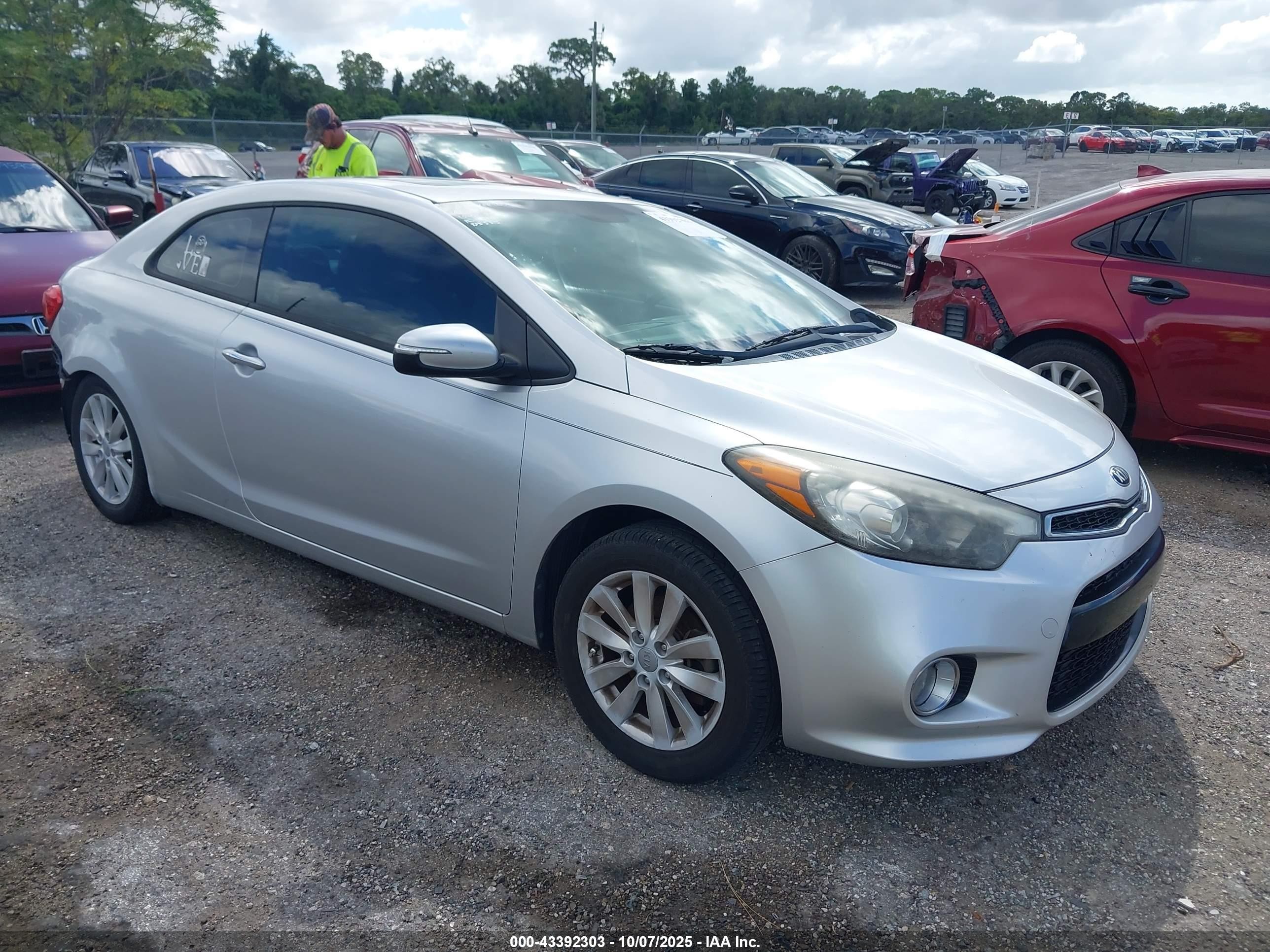 2014 Kia Forte Koup Ex Silver vin: KNAFX6A87E5200376