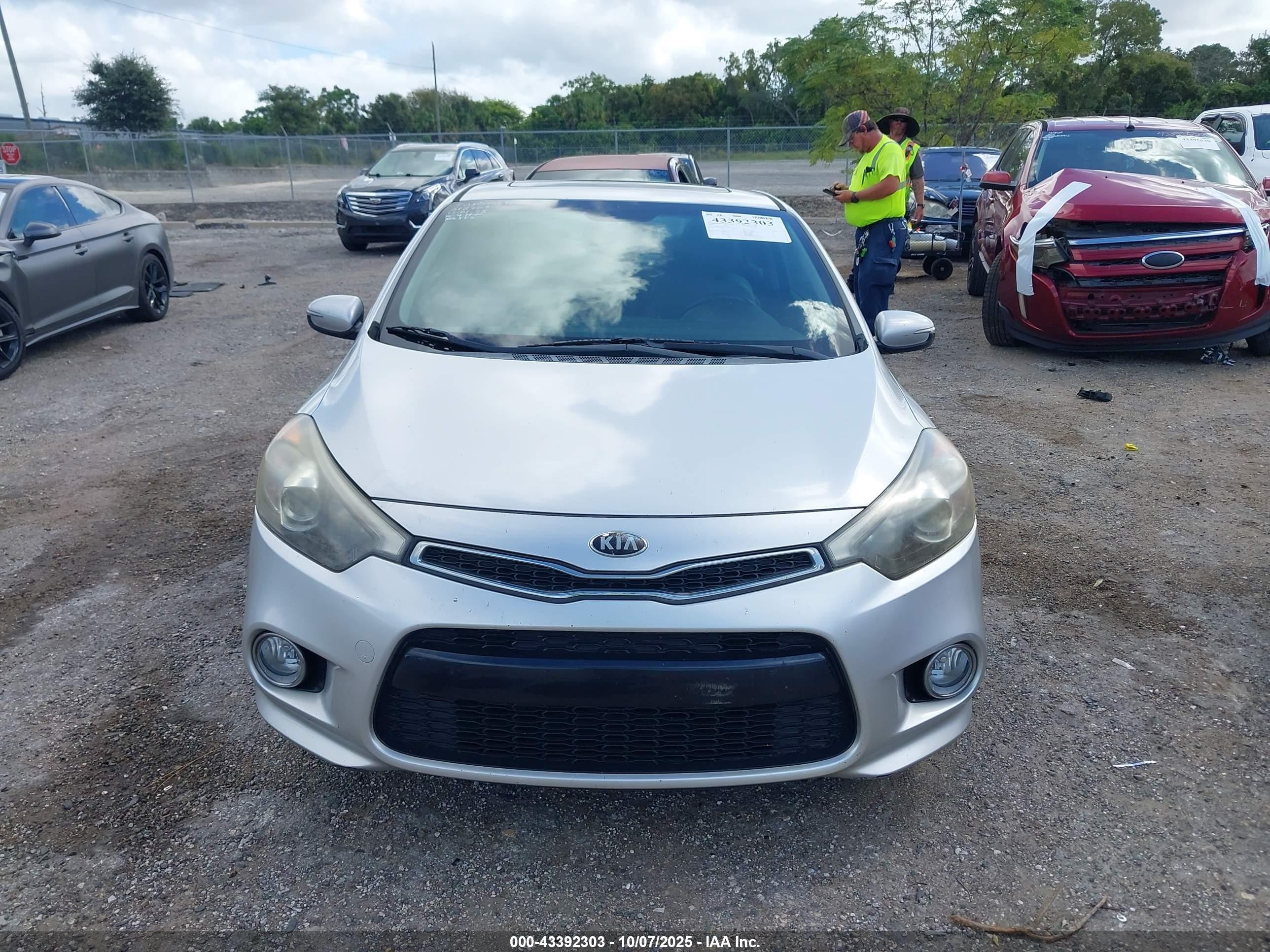 2014 Kia Forte Koup Ex Серебряный vin: KNAFX6A87E5200376