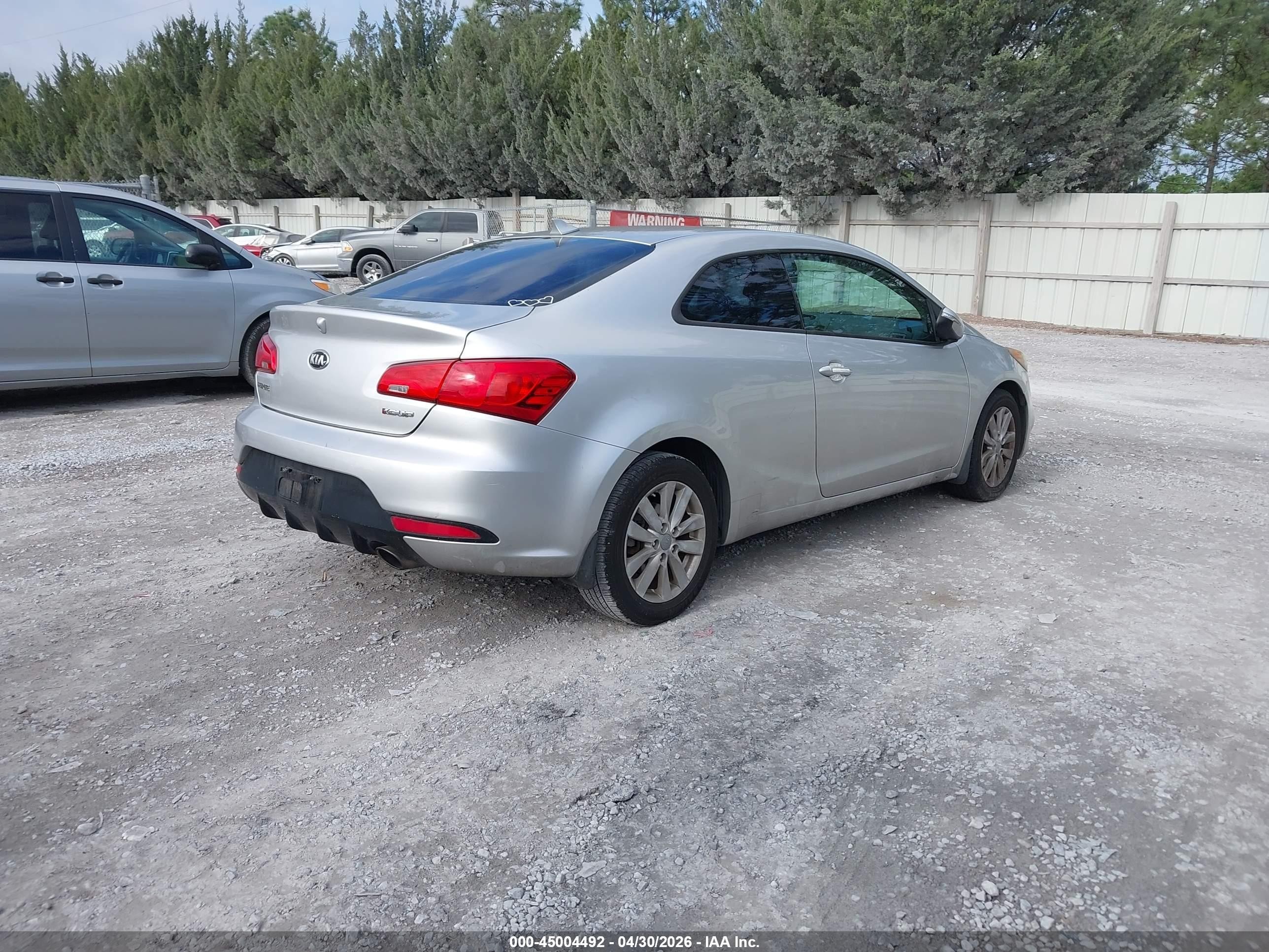 2014 Kia Forte Koup Ex Silver vin: KNAFX6A87E5217064