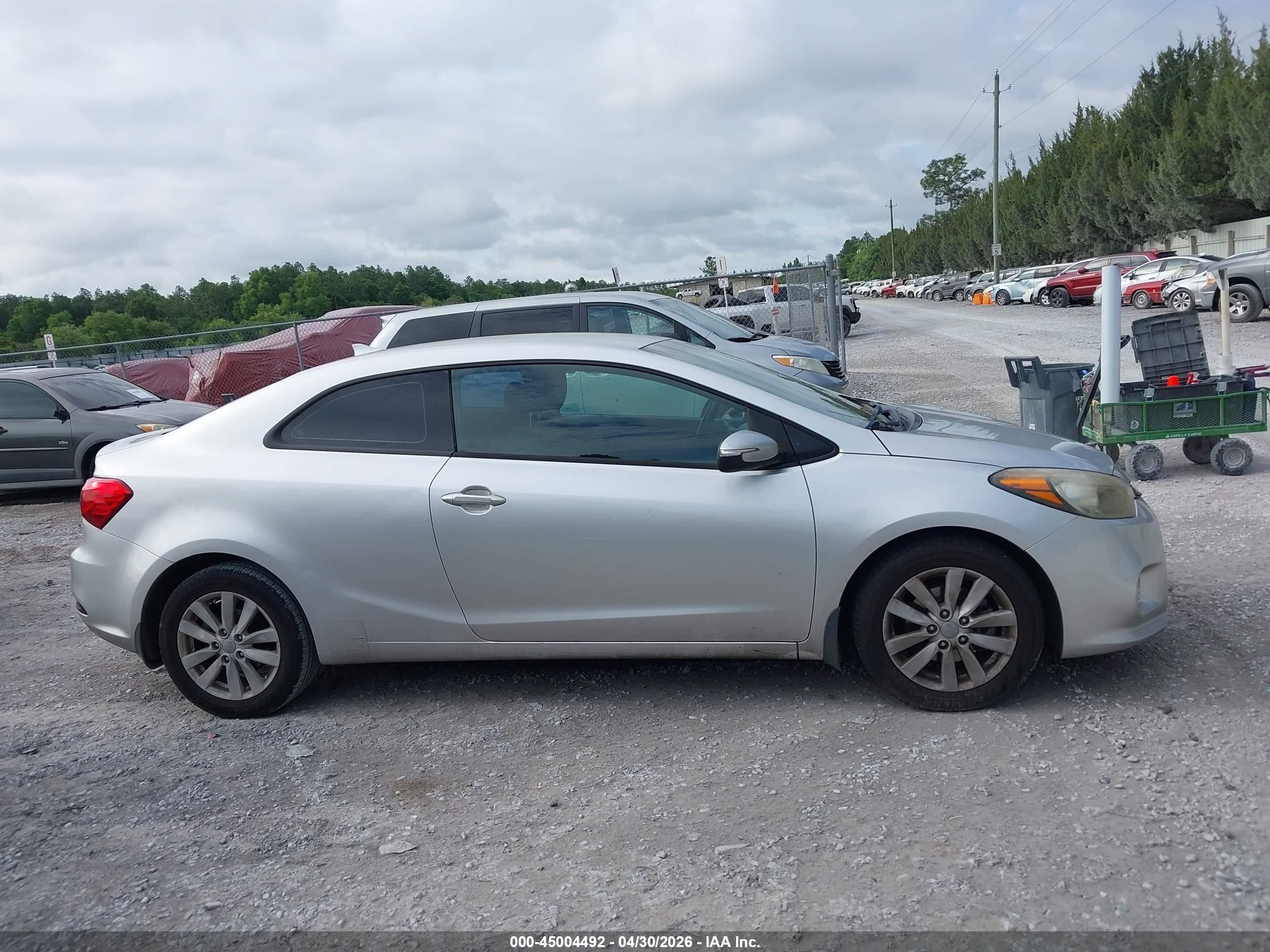 2014 Kia Forte Koup Ex Silver vin: KNAFX6A87E5217064