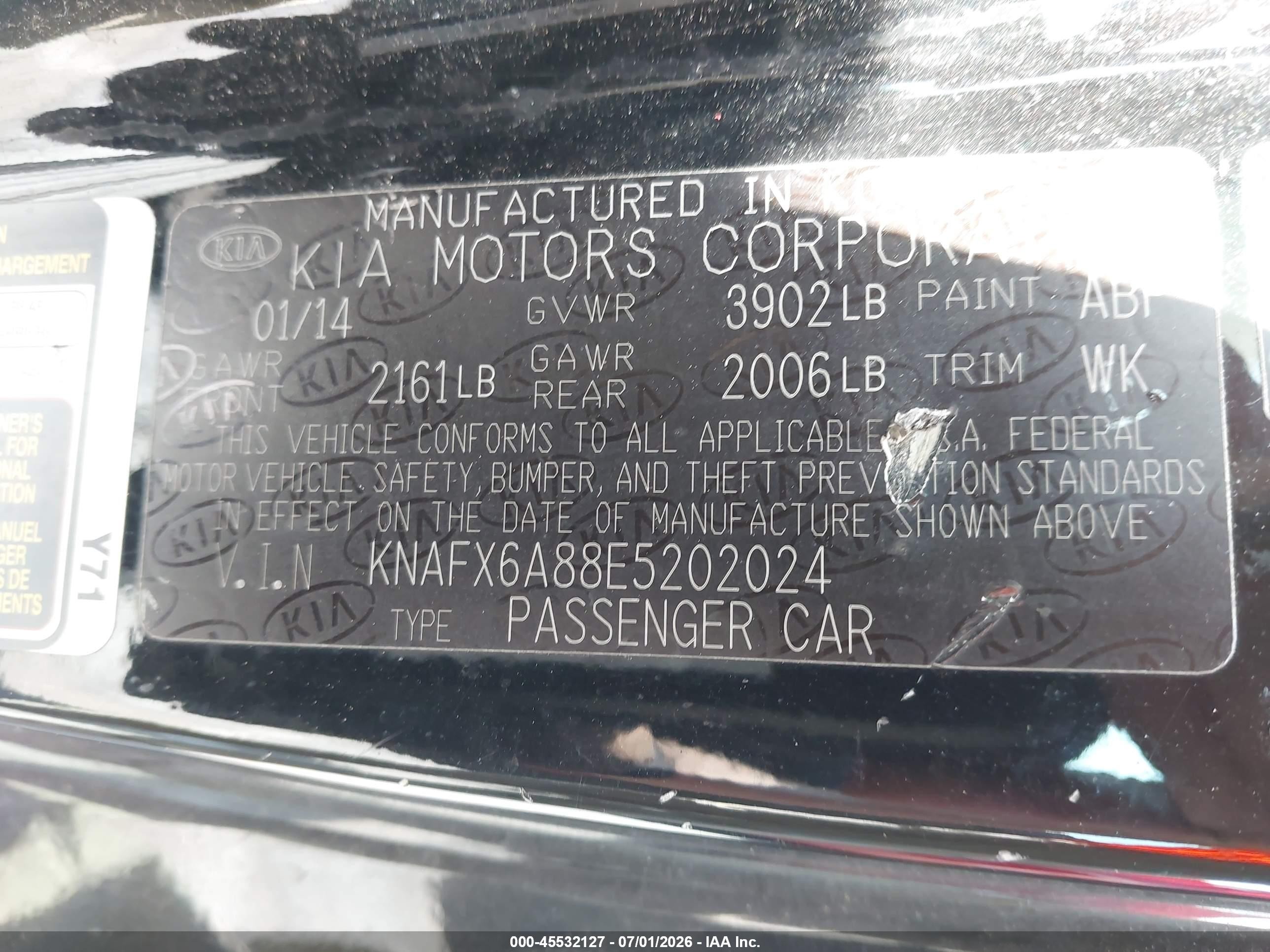 2014 Kia Forte Koup Ex Black vin: KNAFX6A88E5202024