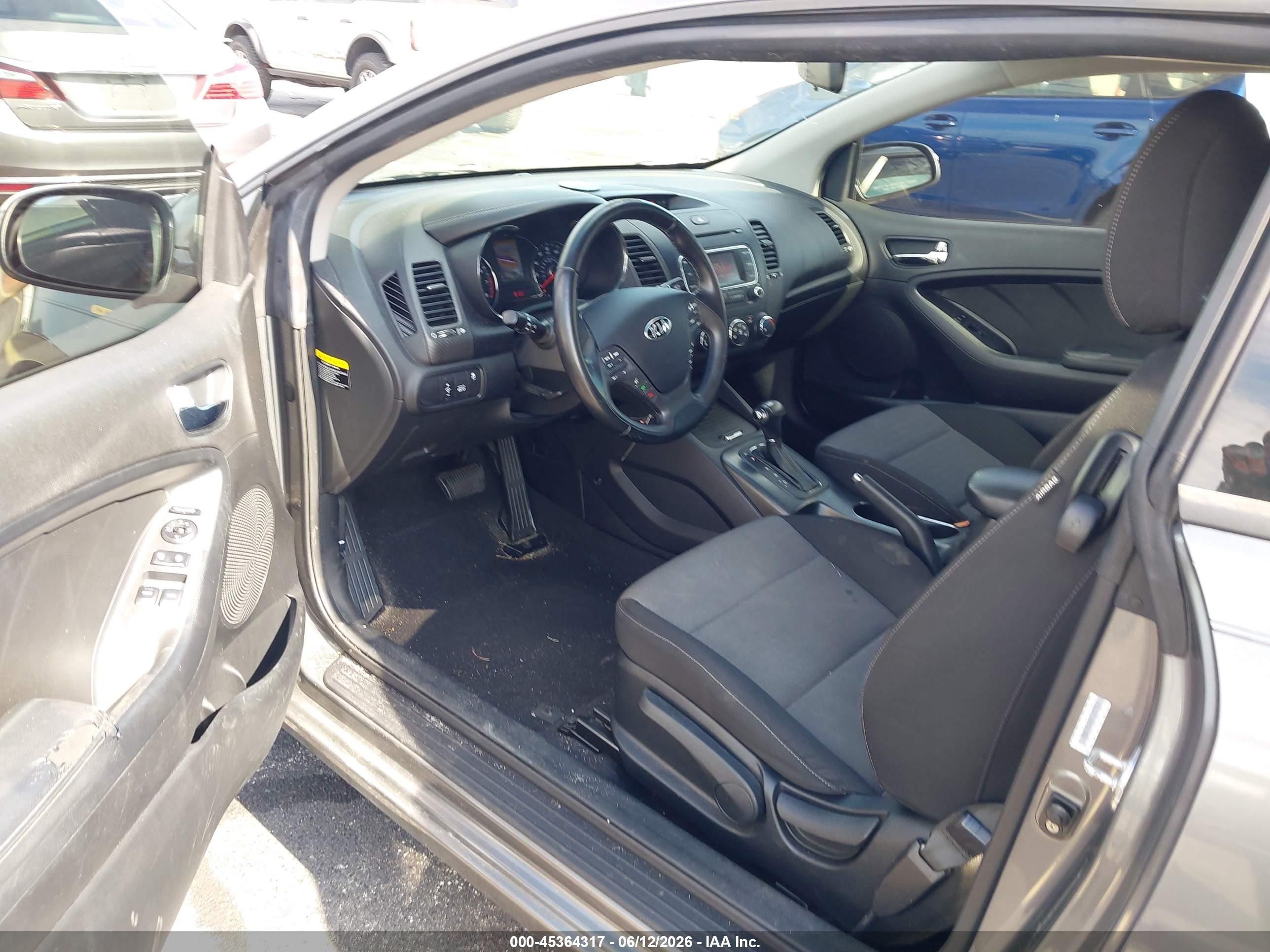 2014 Kia Forte Koup Ex Gray vin: KNAFX6A88E5202850