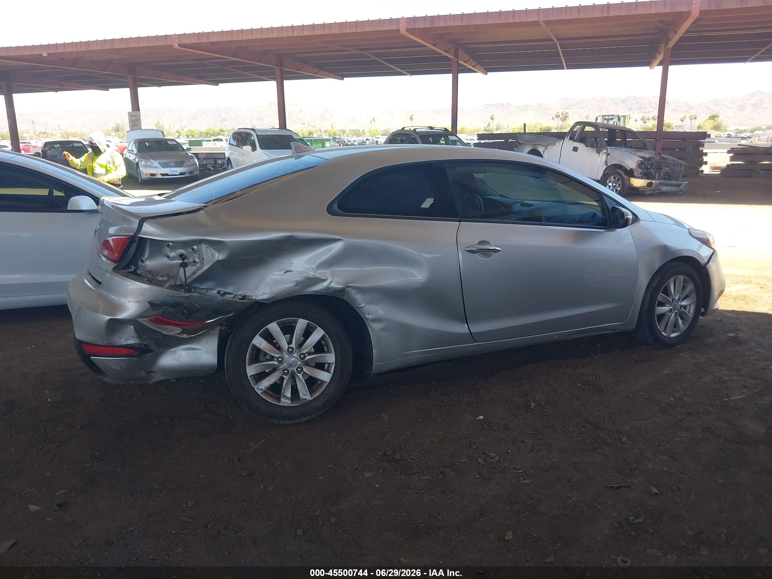 2014 Kia Forte Koup Ex Silver vin: KNAFX6A88E5237517