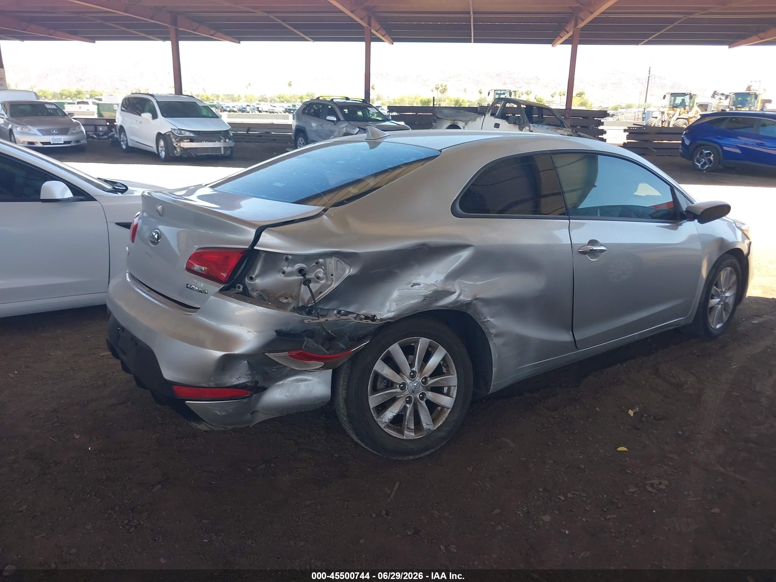 2014 Kia Forte Koup Ex Silver vin: KNAFX6A88E5237517