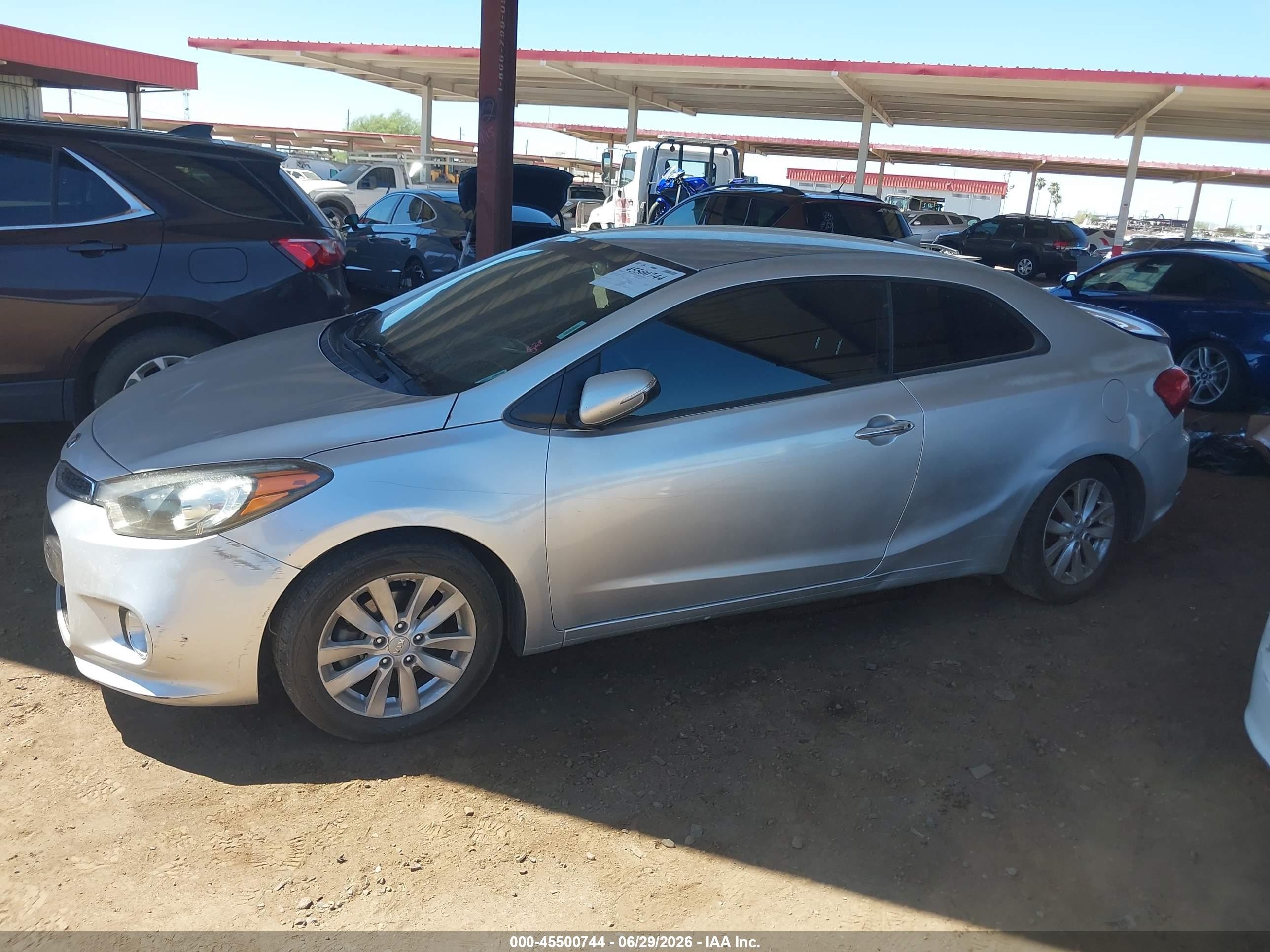 2014 Kia Forte Koup Ex Silver vin: KNAFX6A88E5237517
