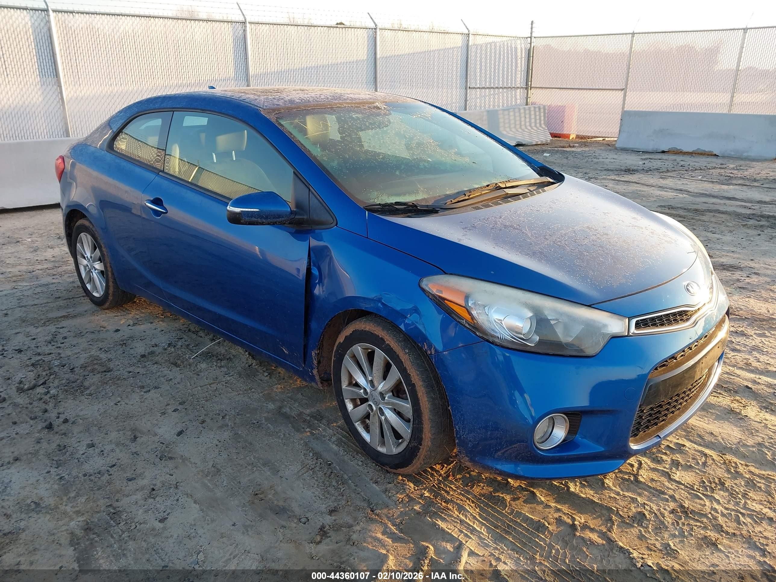 2014 Kia Forte Koup Ex Blue vin: KNAFX6A8XE5221058