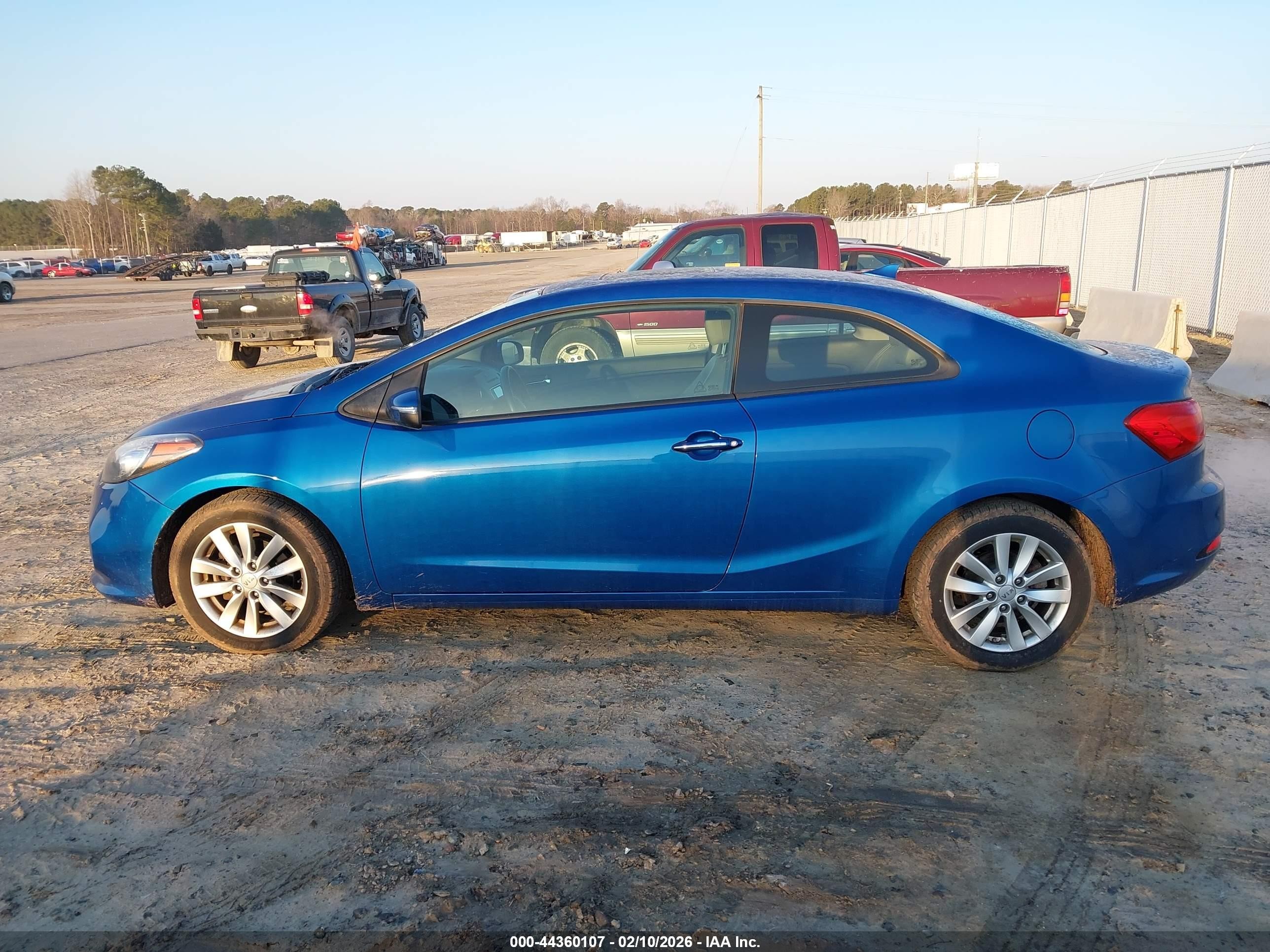 2014 Kia Forte Koup Ex Blue vin: KNAFX6A8XE5221058