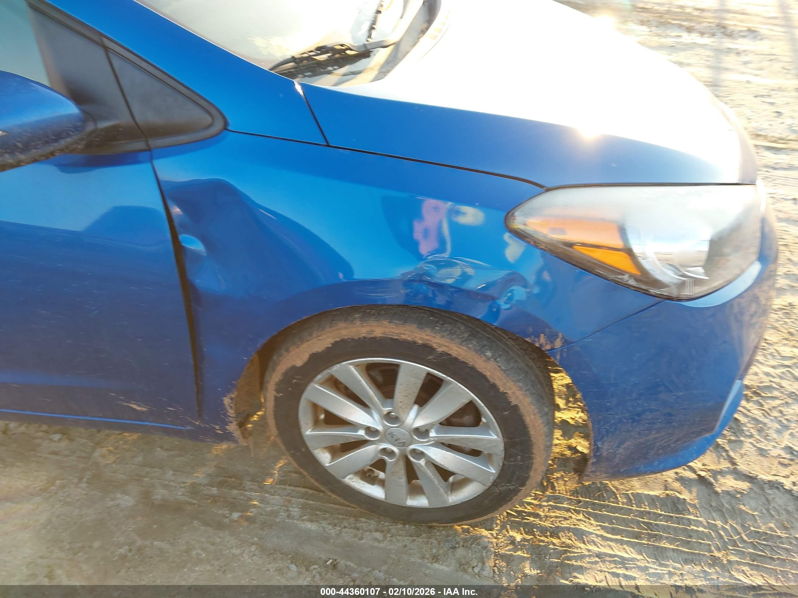 2014 Kia Forte Koup Ex Blue vin: KNAFX6A8XE5221058