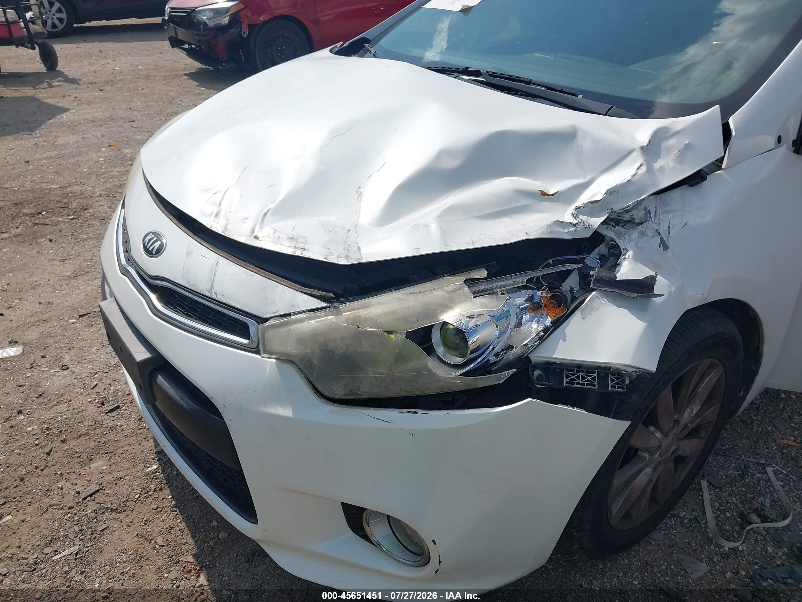 2015 Kia Forte Koup Ex White vin: KNAFX6A8XF5369390