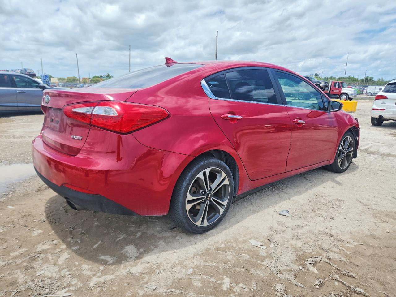 2014 Kia Forte Ex Red vin: KNAFZ4A80E5064235