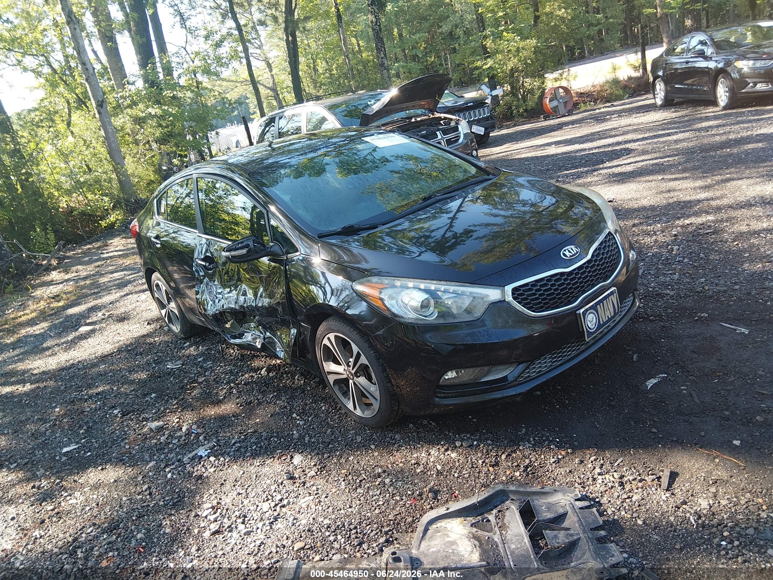 2015 Kia Forte Ex Черный vin: KNAFZ4A80F5336171