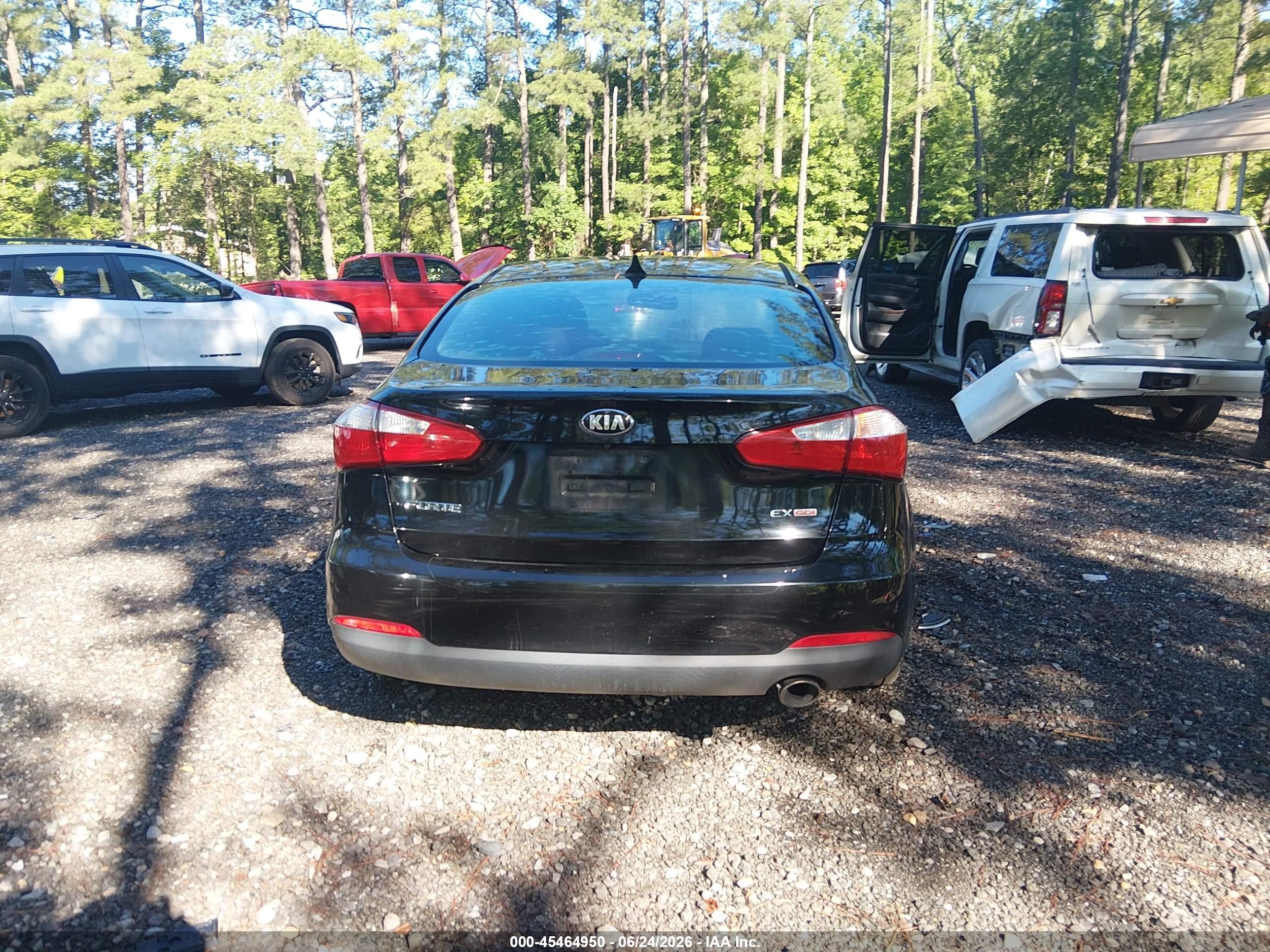 2015 Kia Forte Ex Черный vin: KNAFZ4A80F5336171