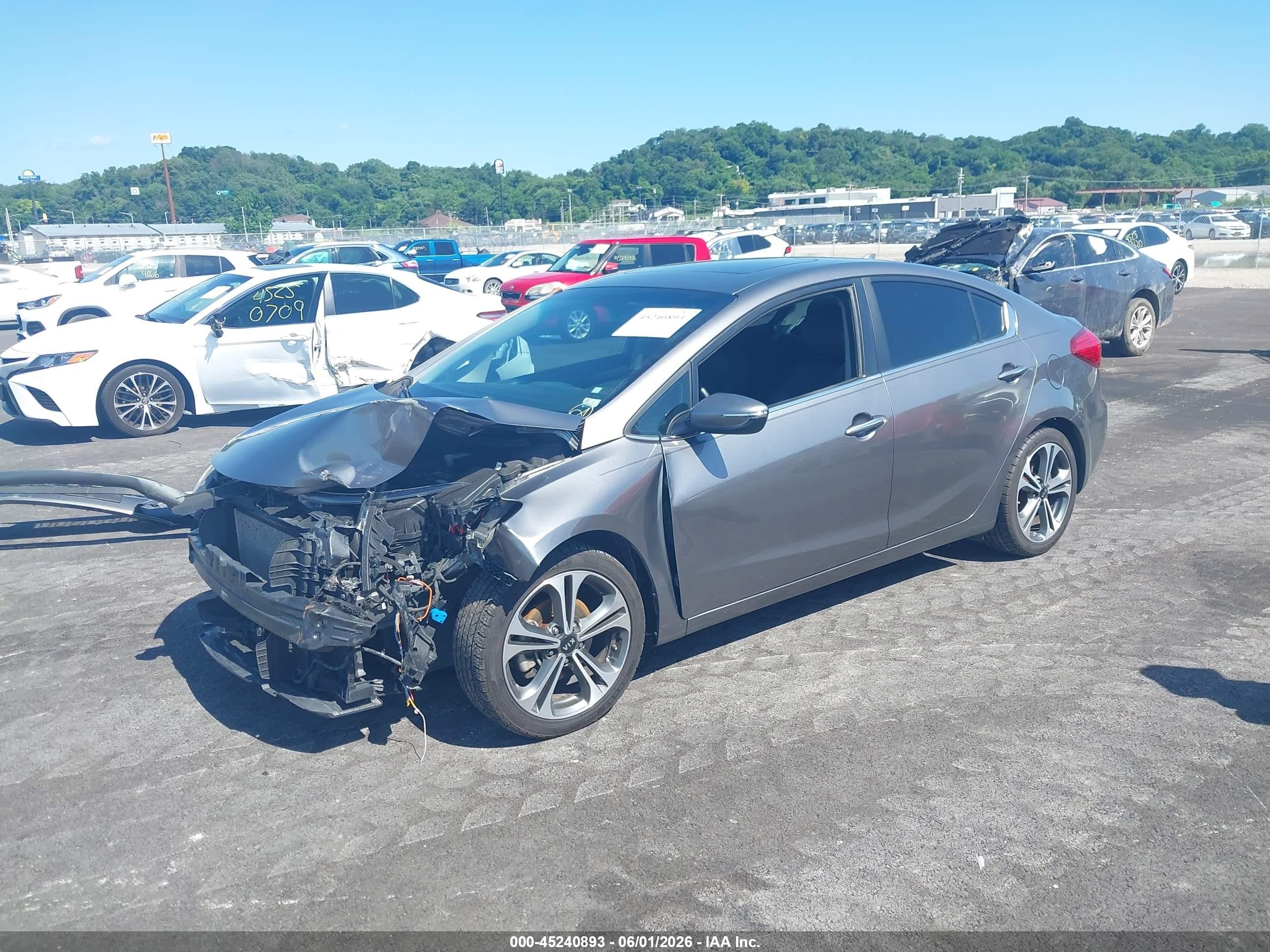 2015 Kia Forte Ex Gray vin: KNAFZ4A82F5336057