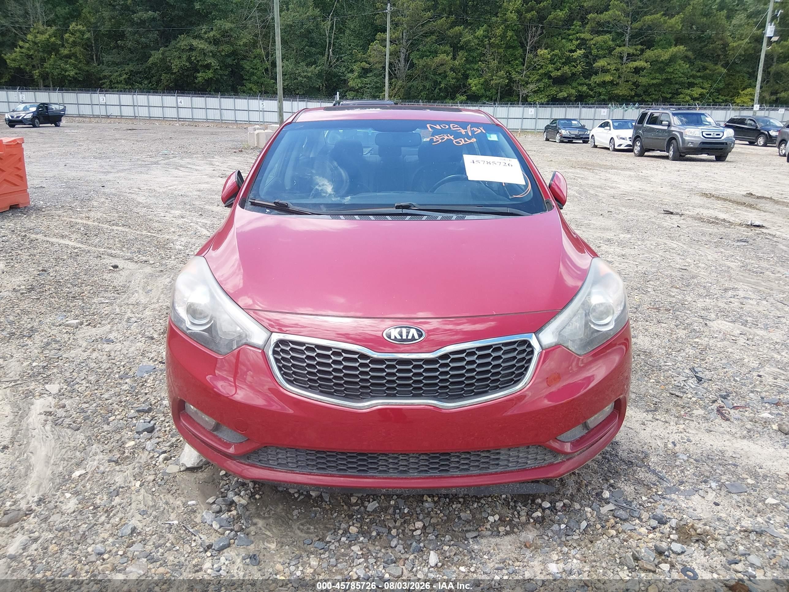 2015 Kia Forte Ex Red vin: KNAFZ4A84F5354026