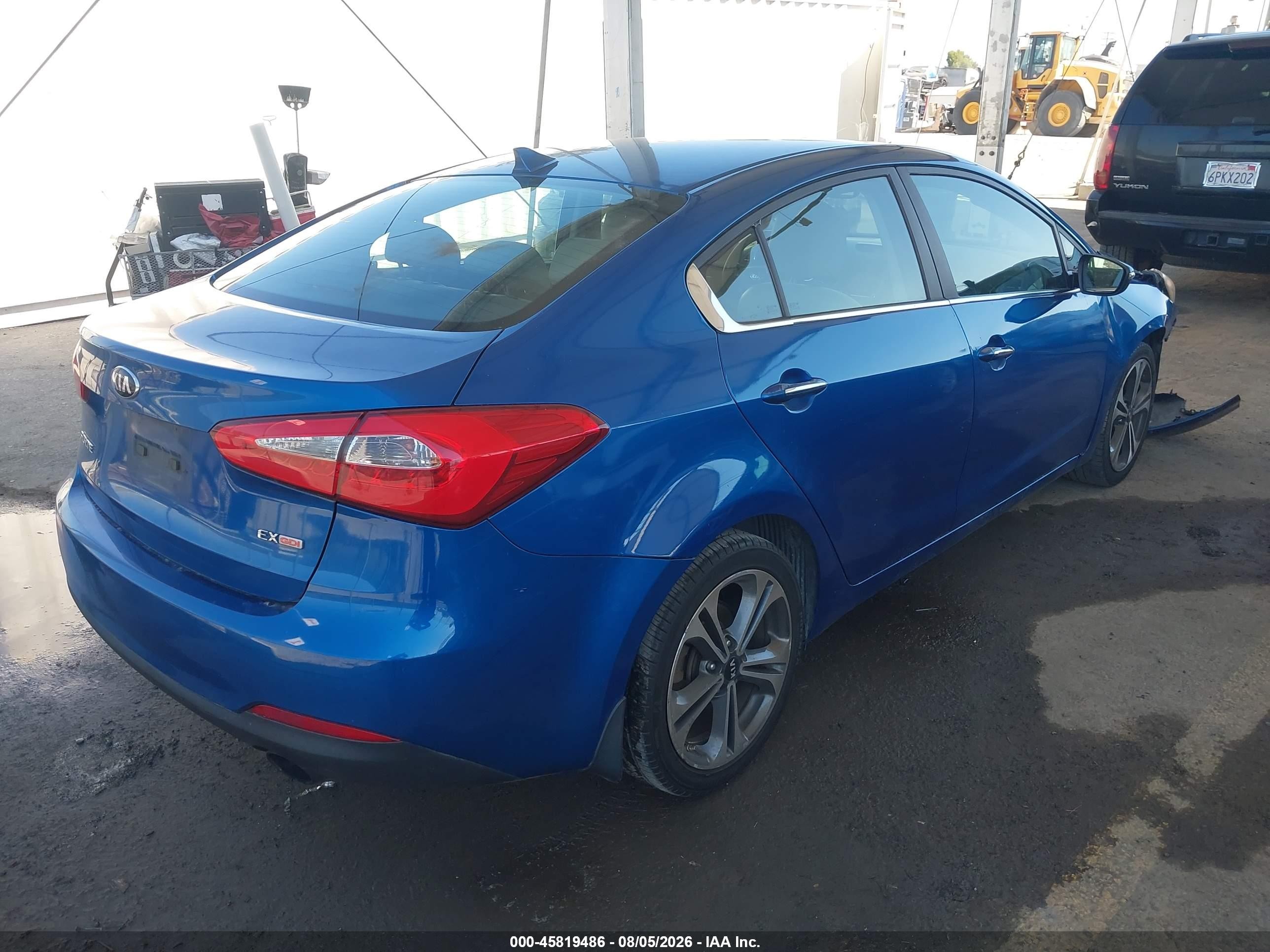 2014 Kia Forte Ex Blue vin: KNAFZ4A87E5155535