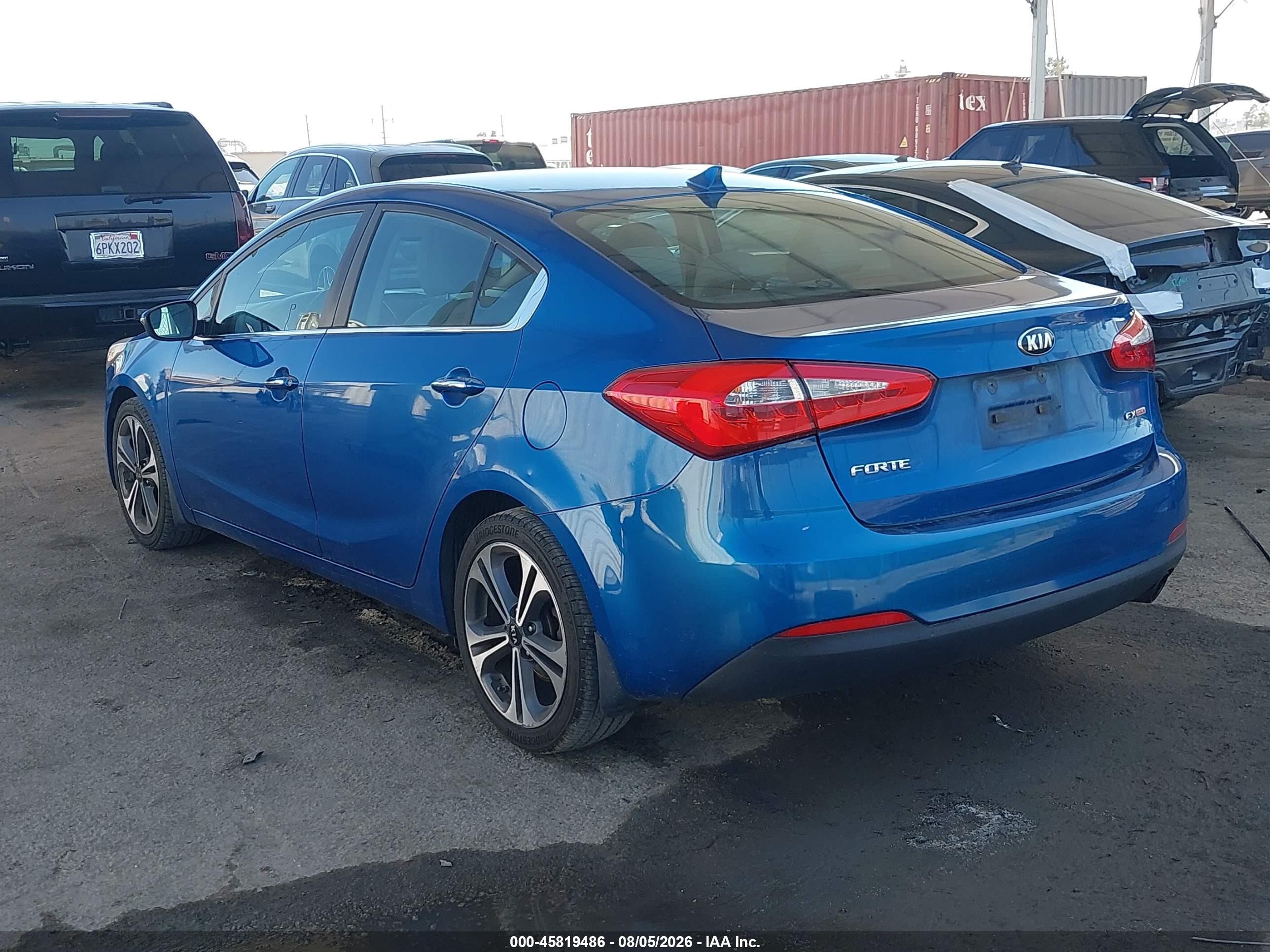 2014 Kia Forte Ex Blue vin: KNAFZ4A87E5155535
