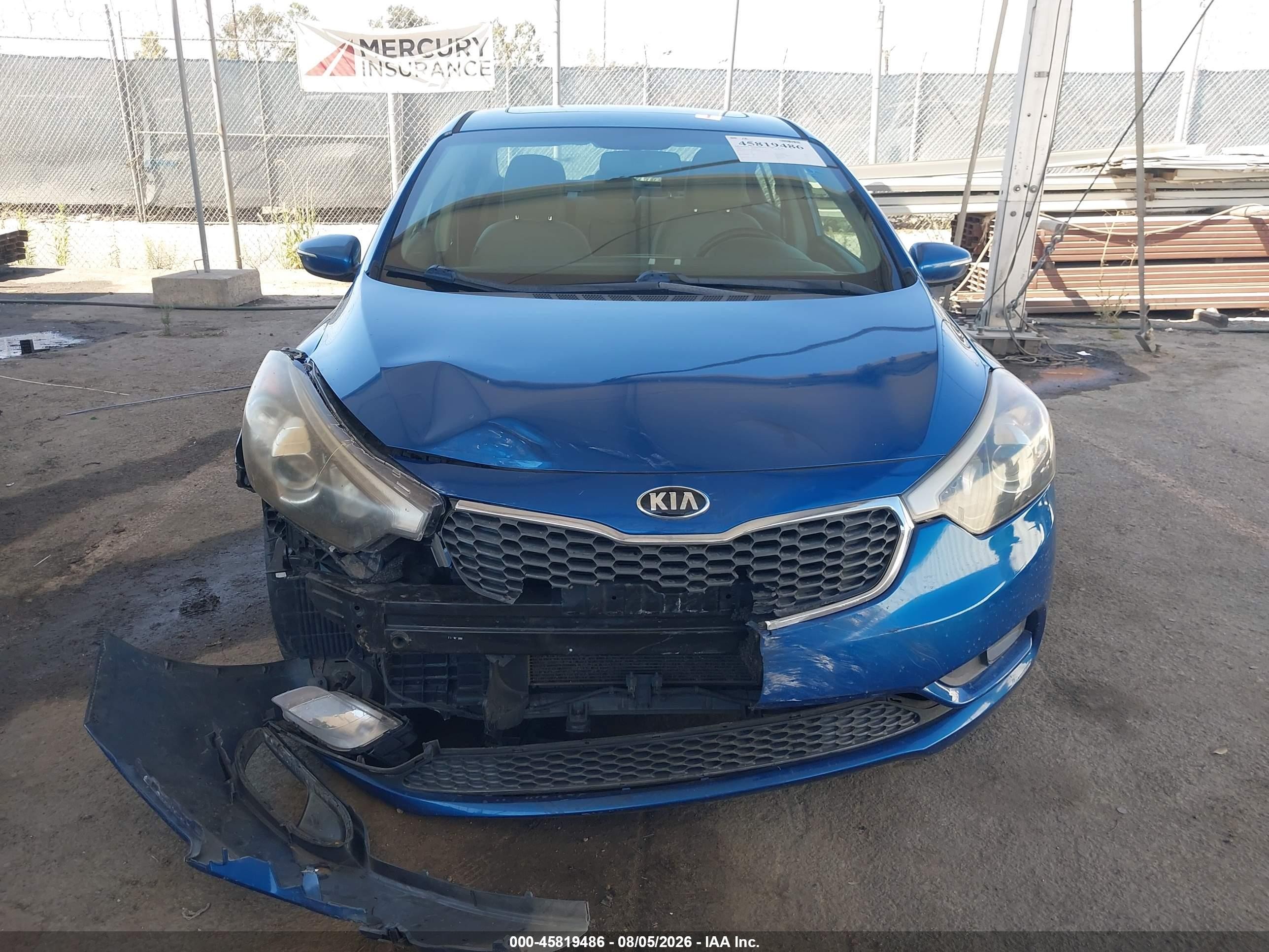 2014 Kia Forte Ex Blue vin: KNAFZ4A87E5155535