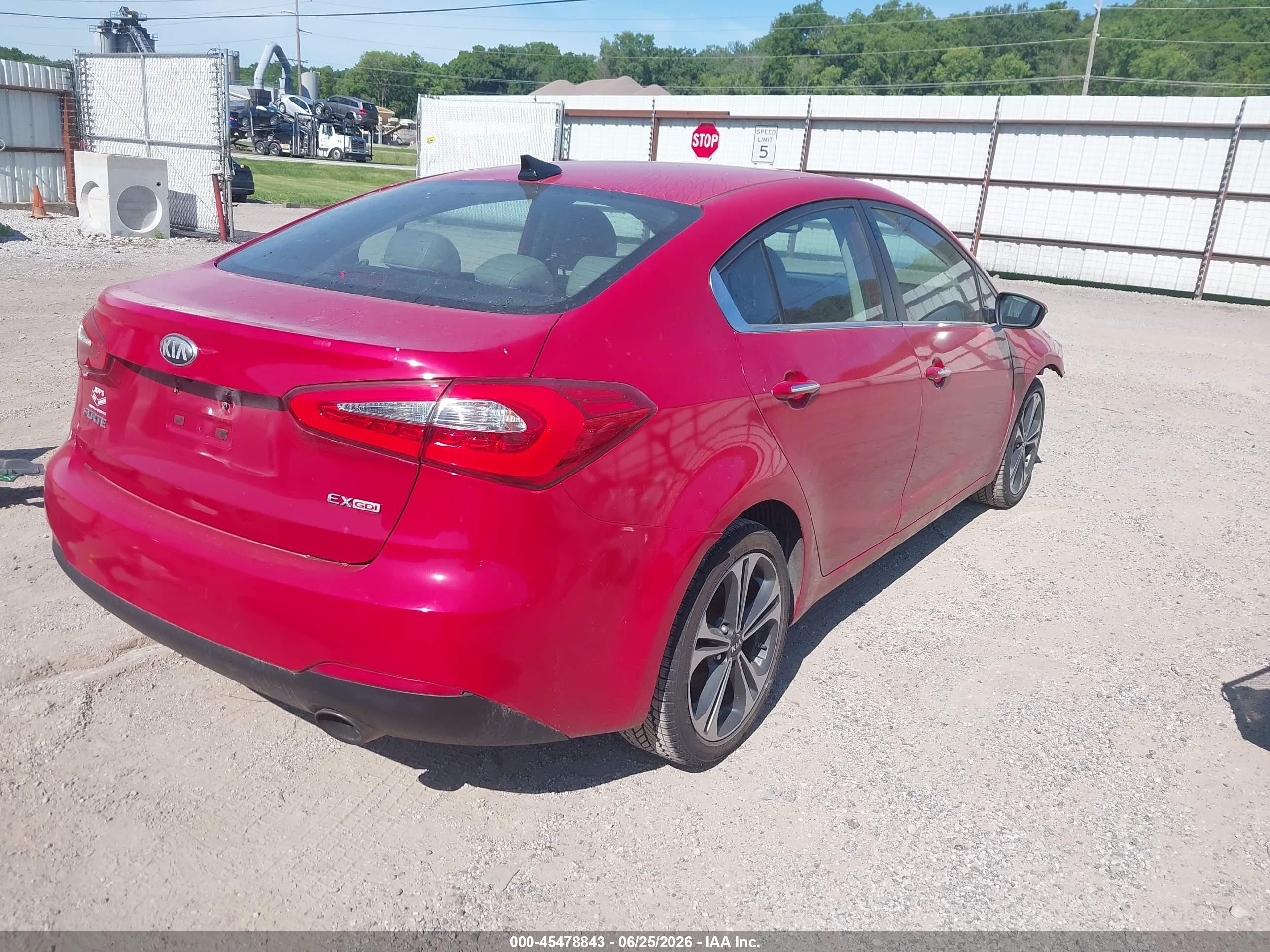 2014 Kia Forte Ex Burgundy vin: KNAFZ4A89E5059745