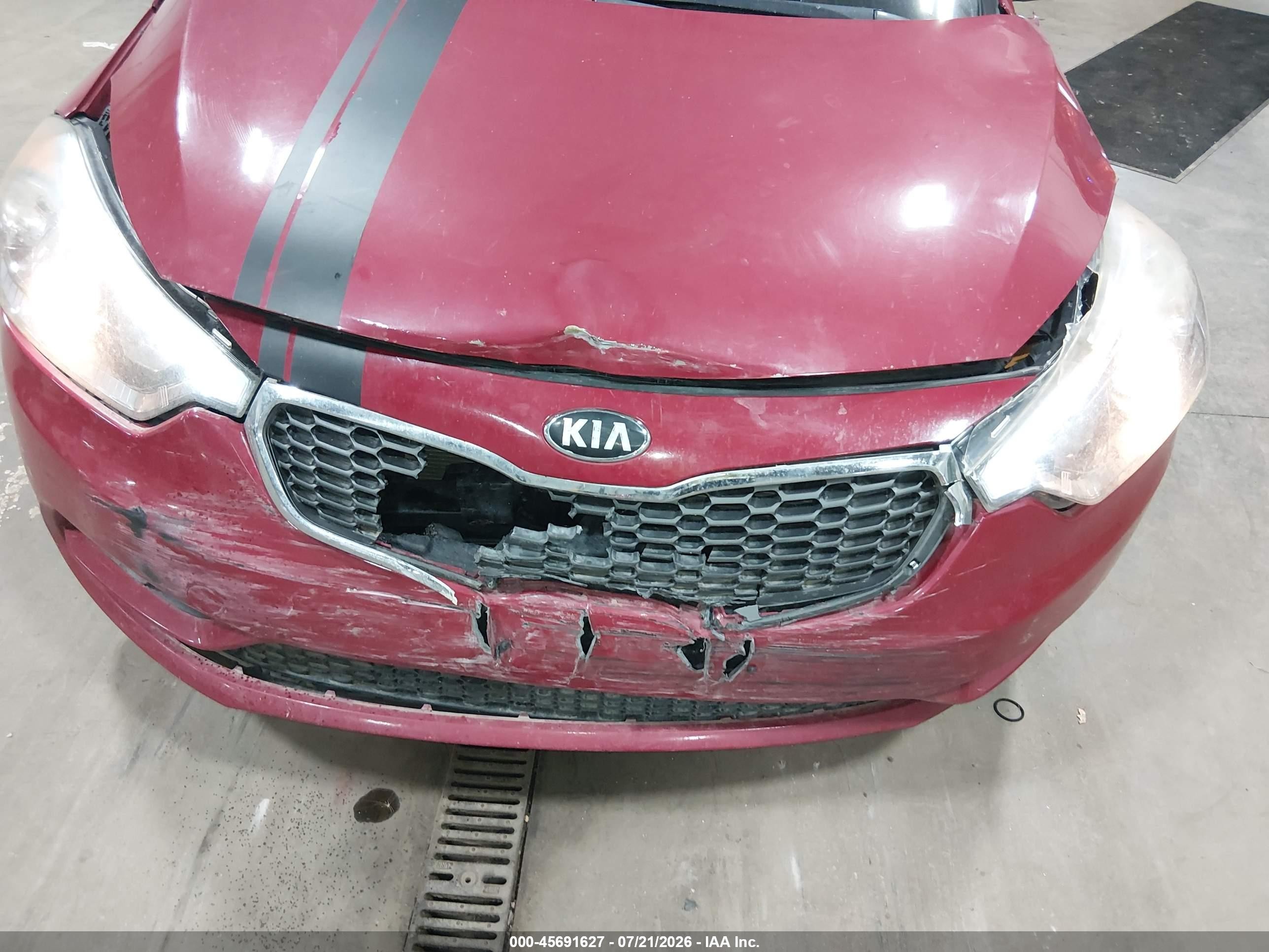 2014 Kia Forte Ex Бордовый vin: KNAFZ4A89E5086685