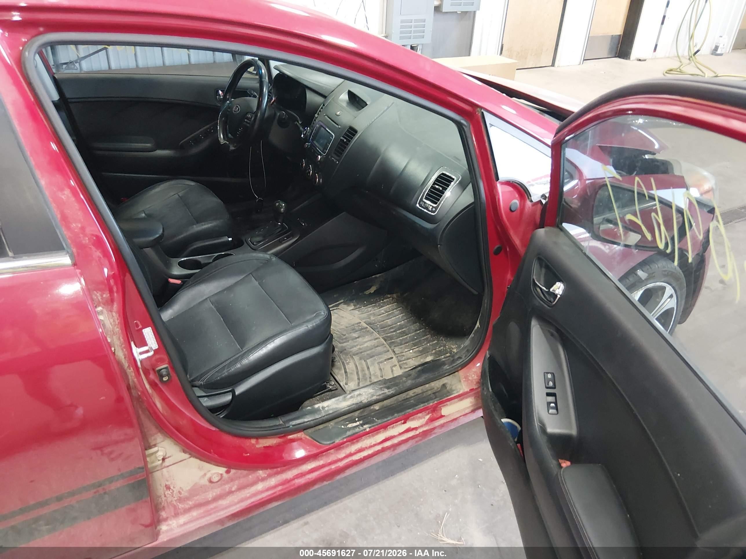2014 Kia Forte Ex Бордовый vin: KNAFZ4A89E5086685