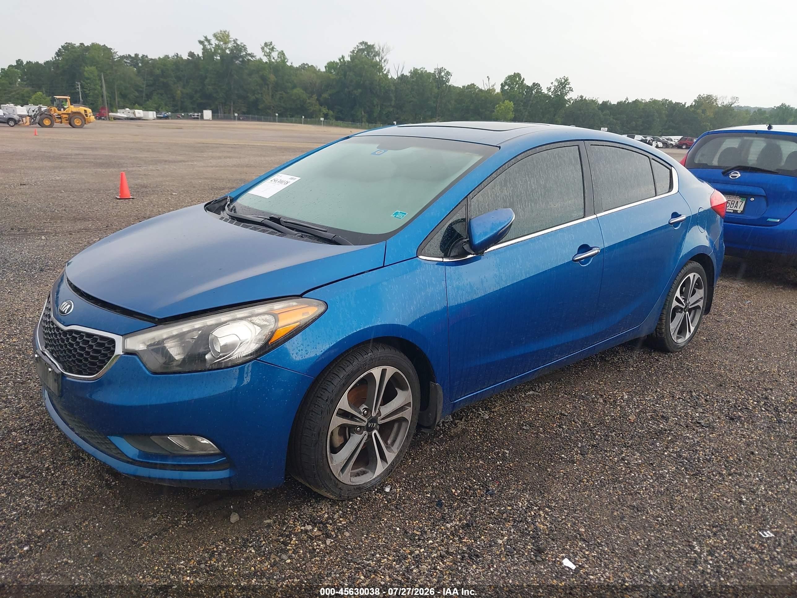 2014 Kia Forte Ex Blue vin: KNAFZ4A89E5161465