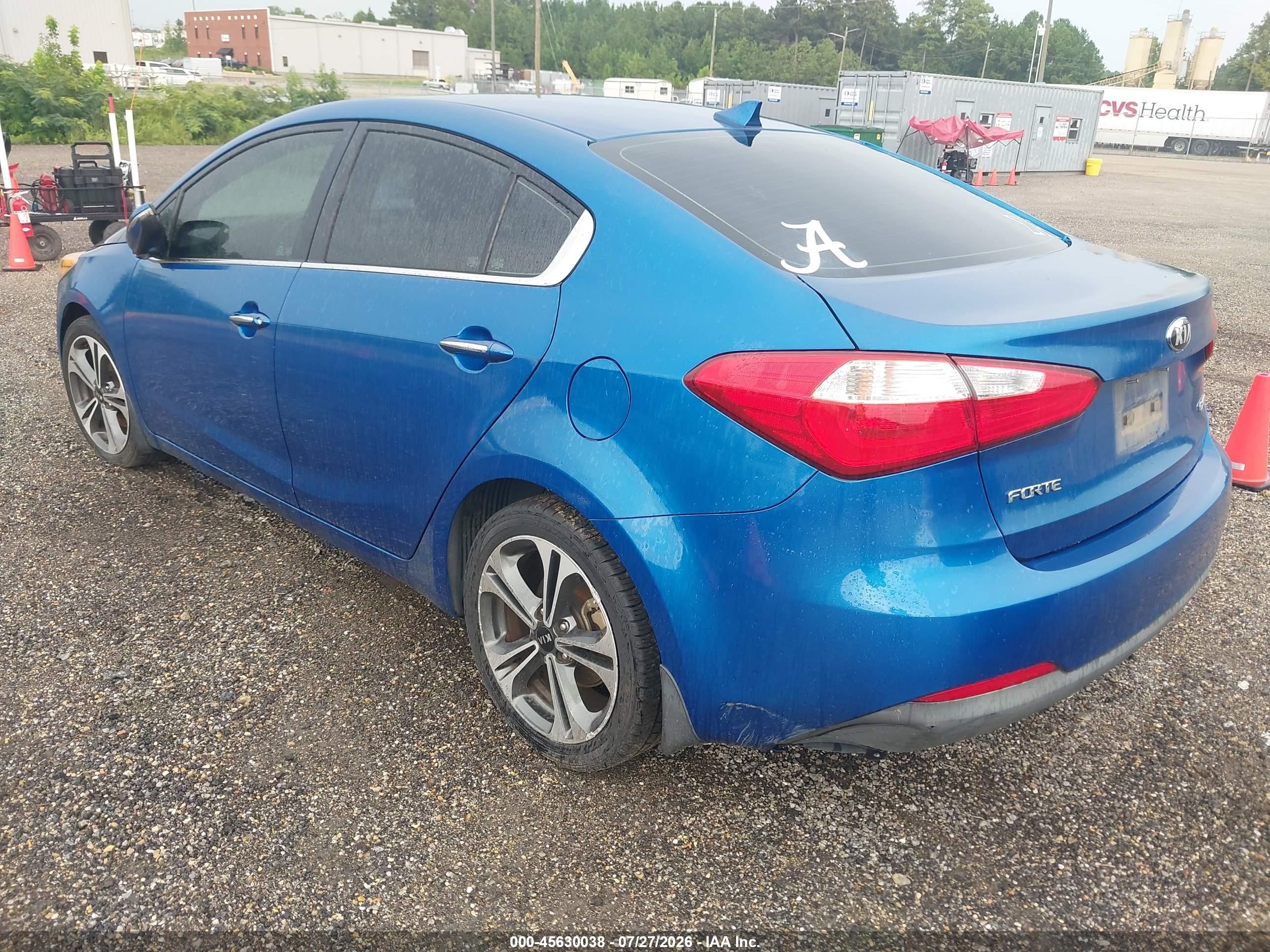 2014 Kia Forte Ex Blue vin: KNAFZ4A89E5161465
