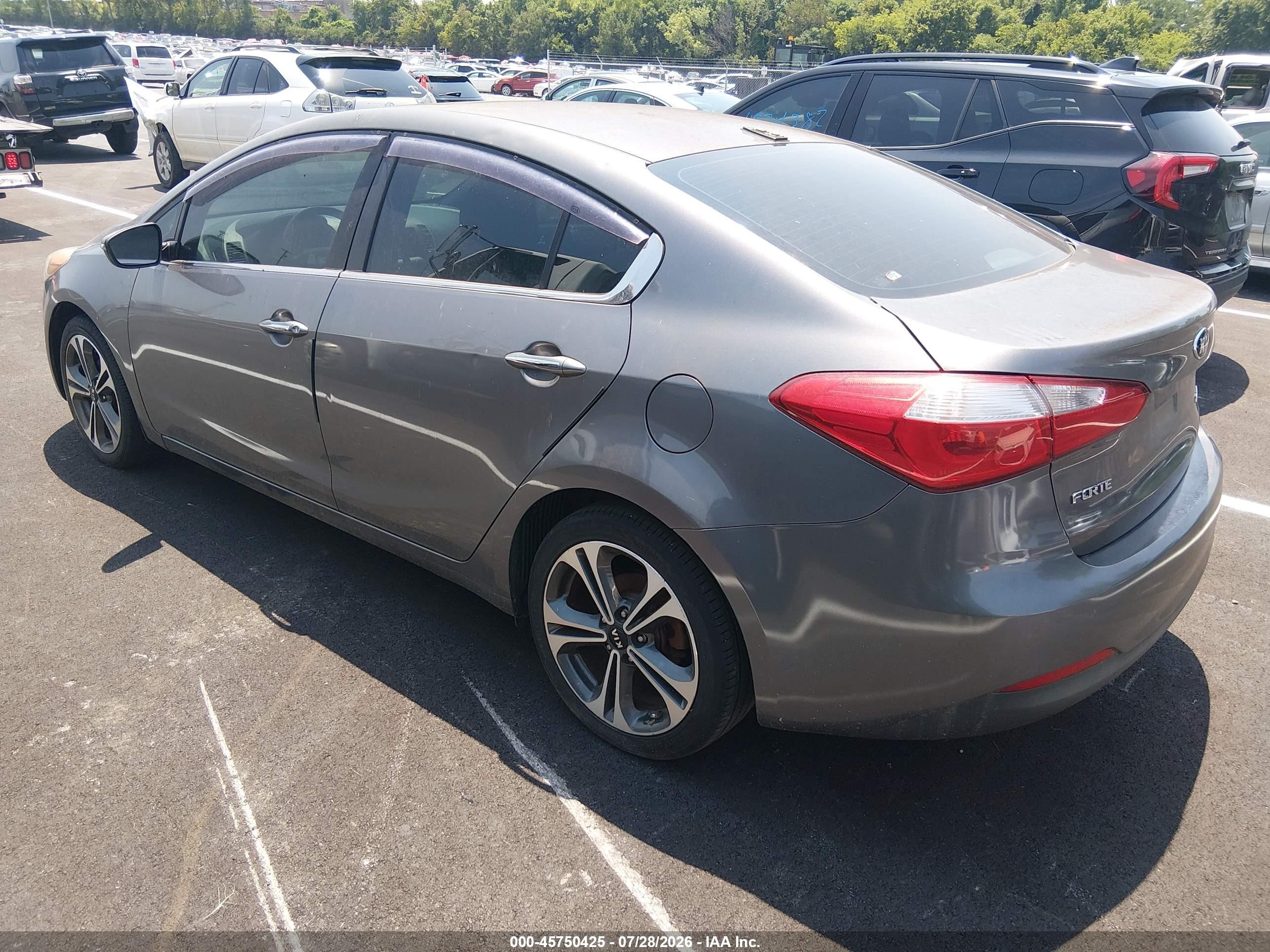 2014 Kia Forte Ex Серый vin: KNAFZ4A89E5205304