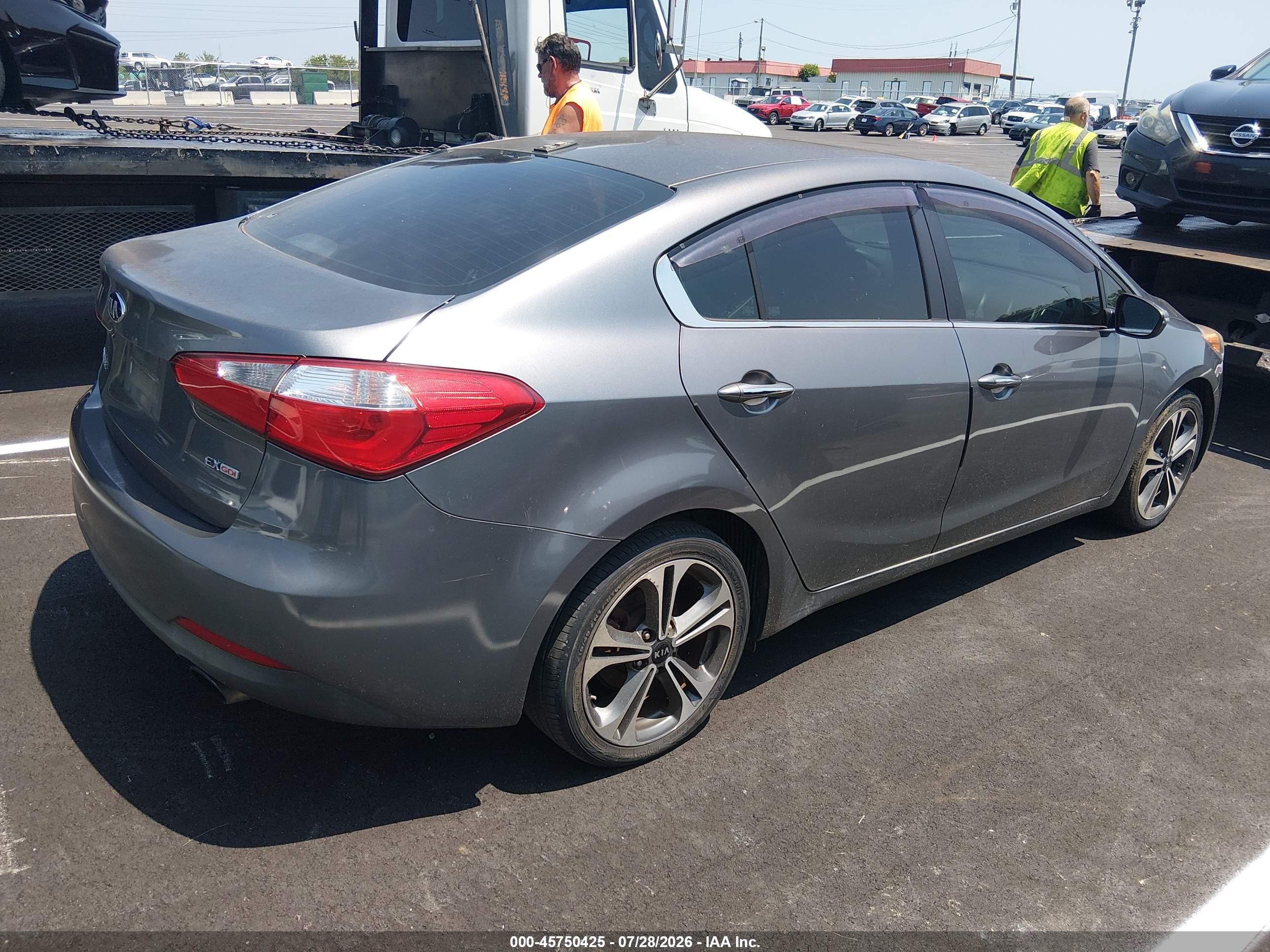 2014 Kia Forte Ex Серый vin: KNAFZ4A89E5205304