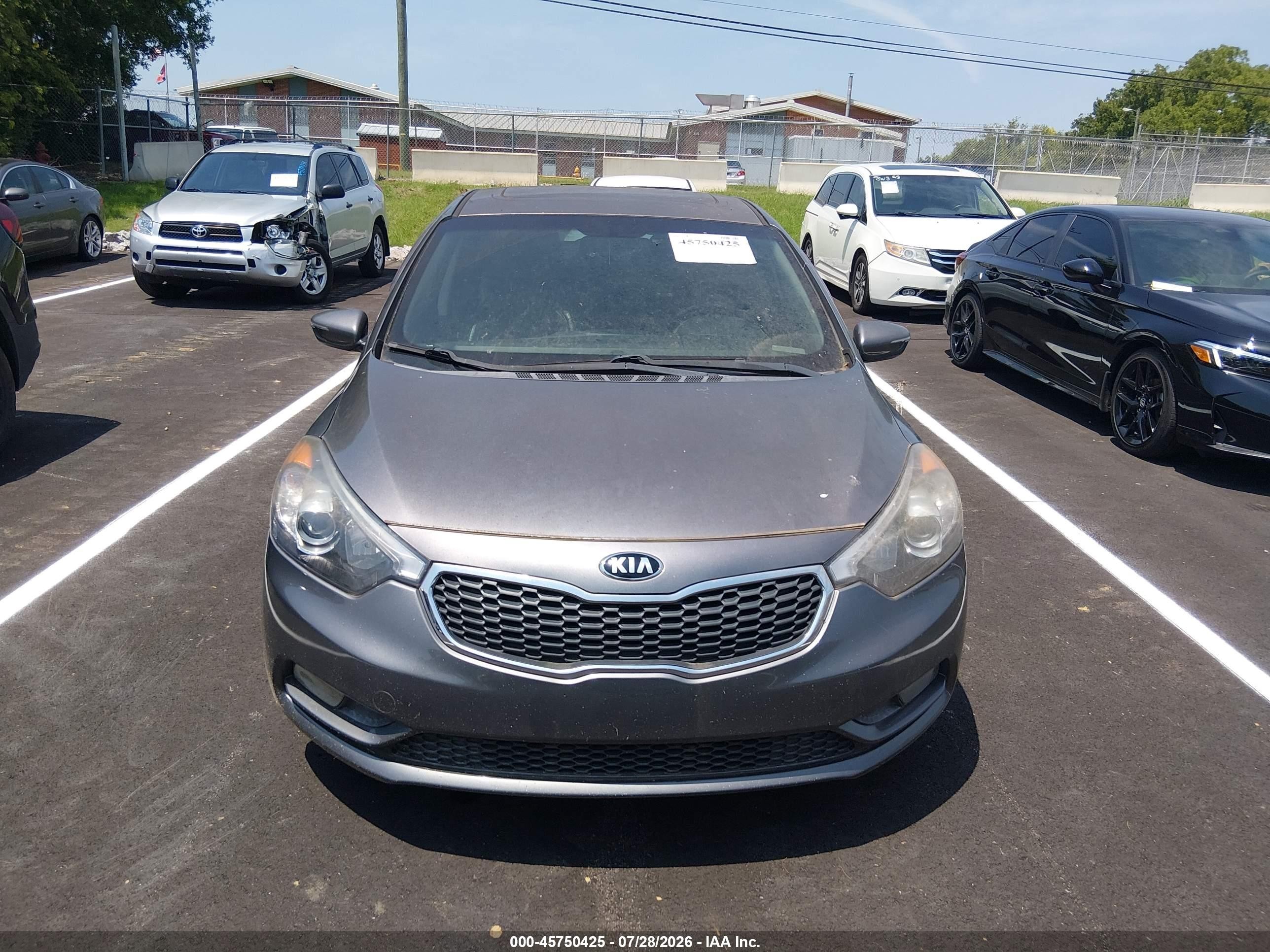 2014 Kia Forte Ex Серый vin: KNAFZ4A89E5205304