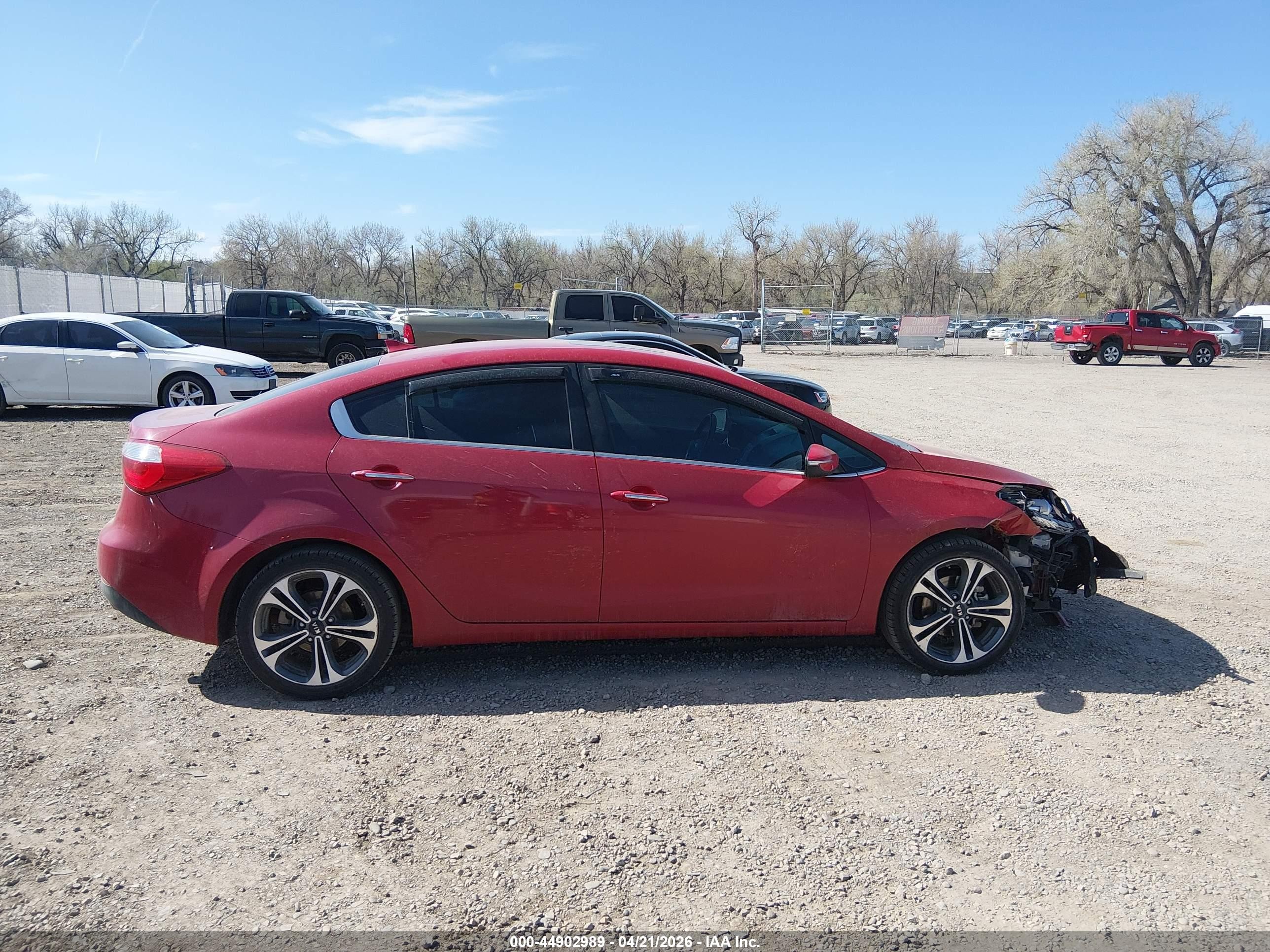 2014 Kia Forte Ex Red vin: KNAFZ4A8XE5116289