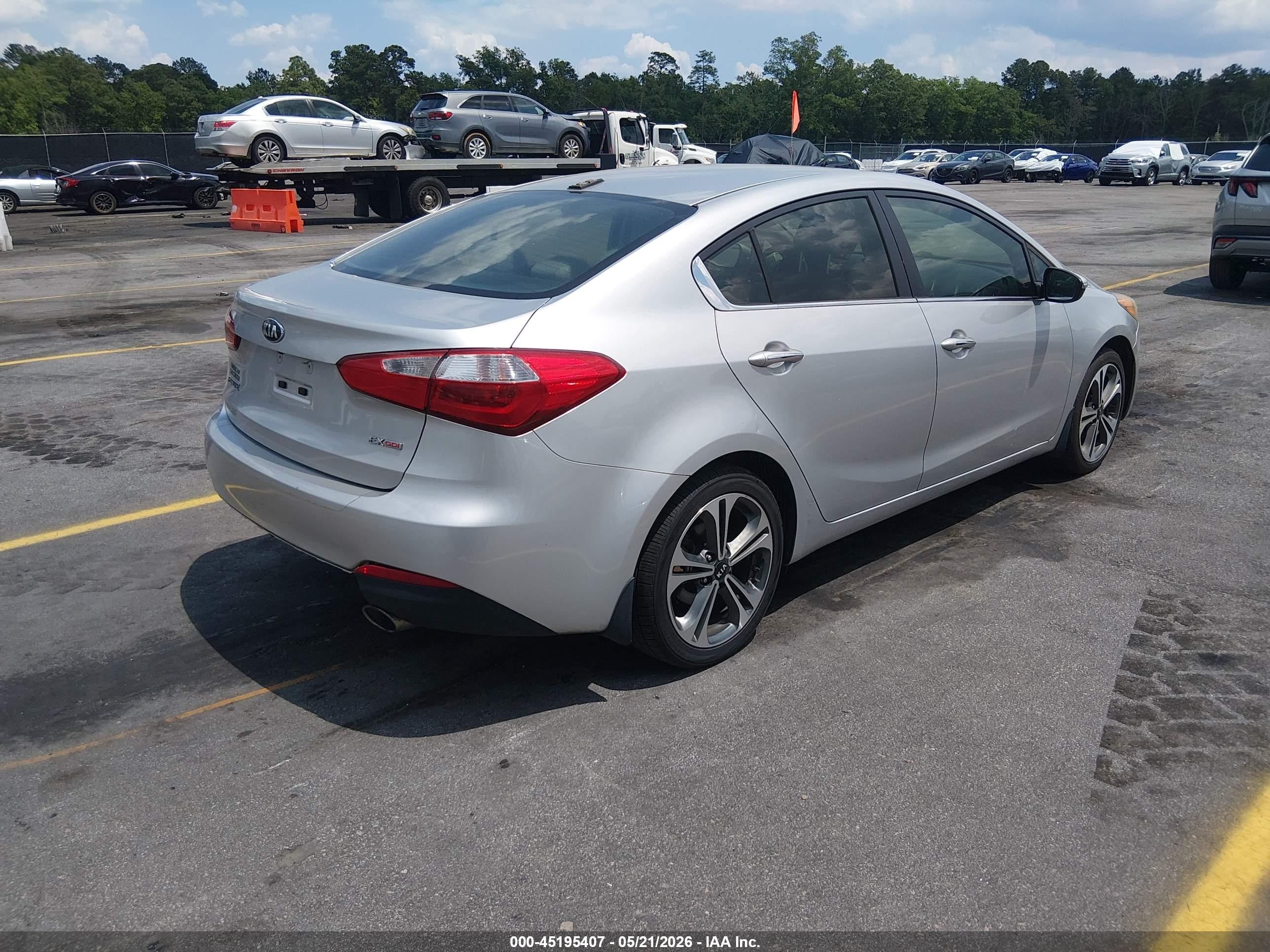 2014 Kia Forte Ex Silver vin: KNAFZ4A8XE5179439