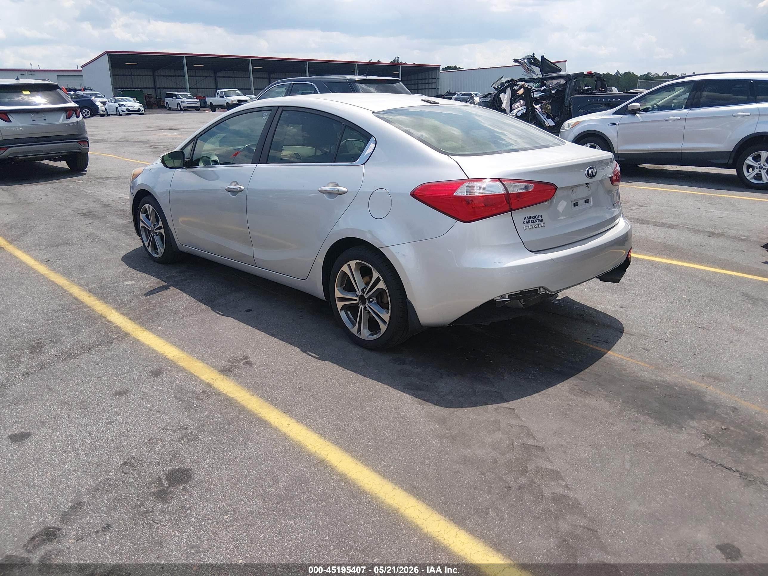 2014 Kia Forte Ex Silver vin: KNAFZ4A8XE5179439