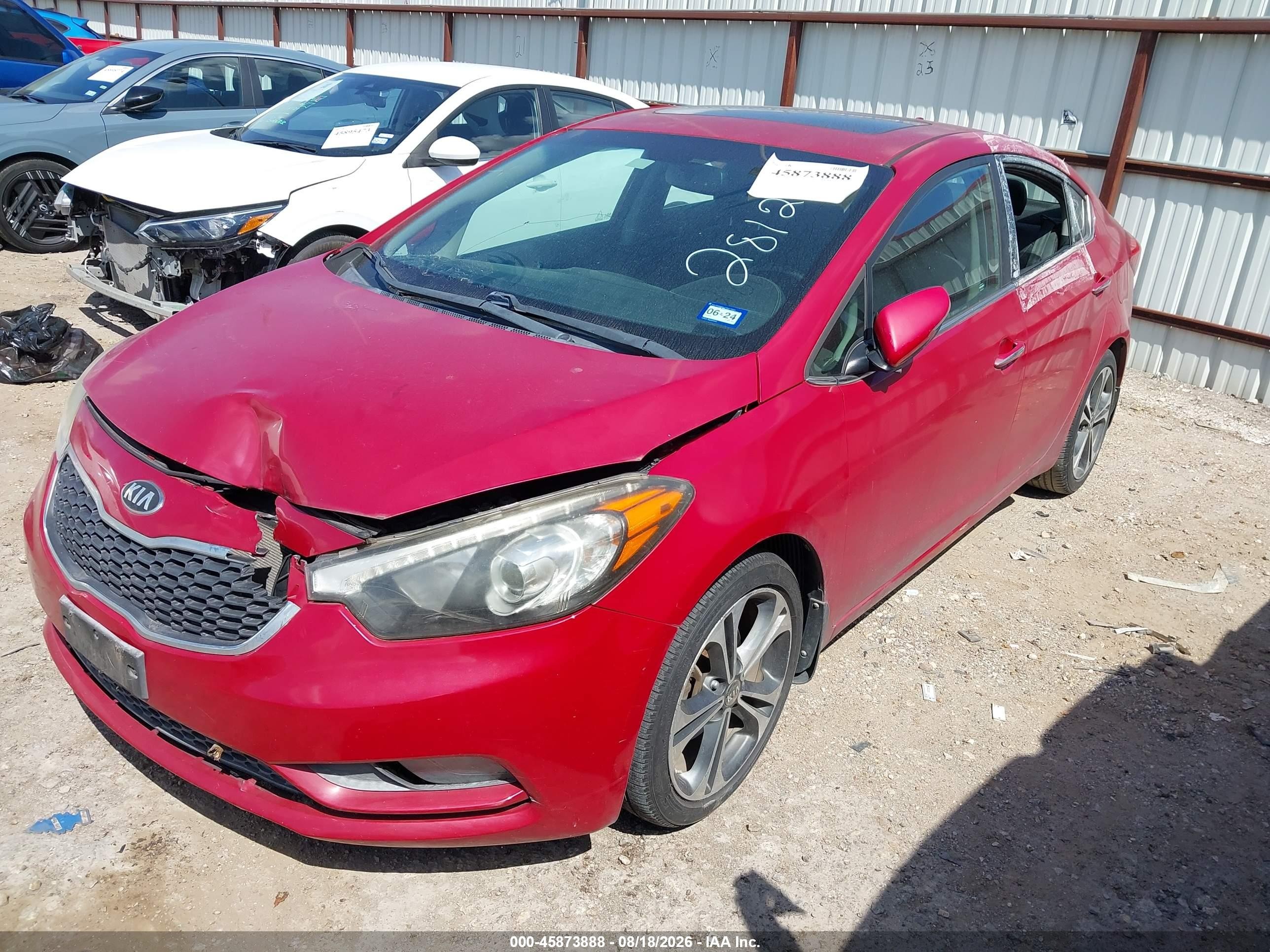2015 Kia Forte Ex Red vin: KNAFZ4A8XF5281261