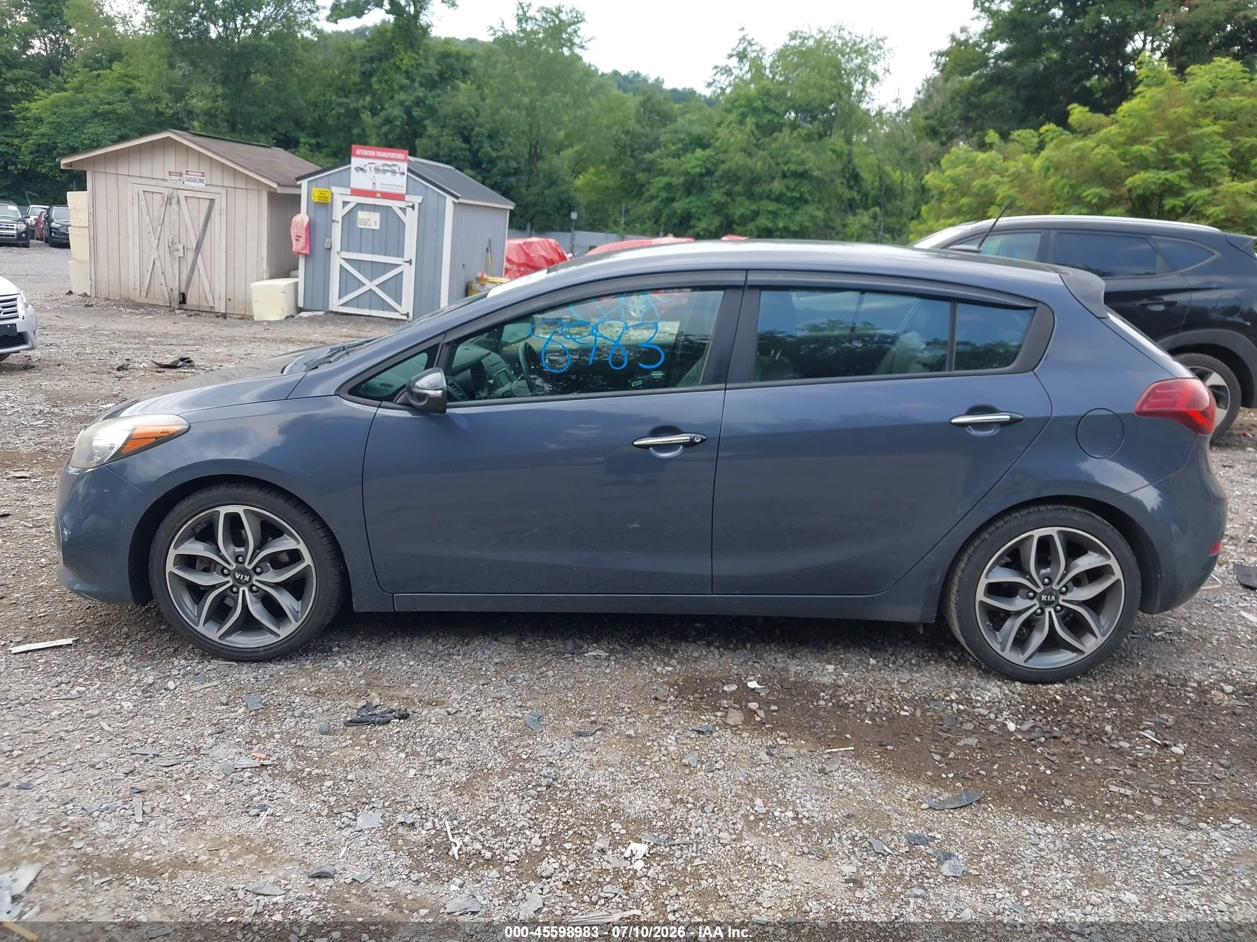 2015 Kia Forte Sx Green vin: KNAFZ5A37F5370828